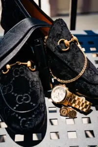 Black Velvet and Gold Gucci Groom Wedding Shoe Ideas