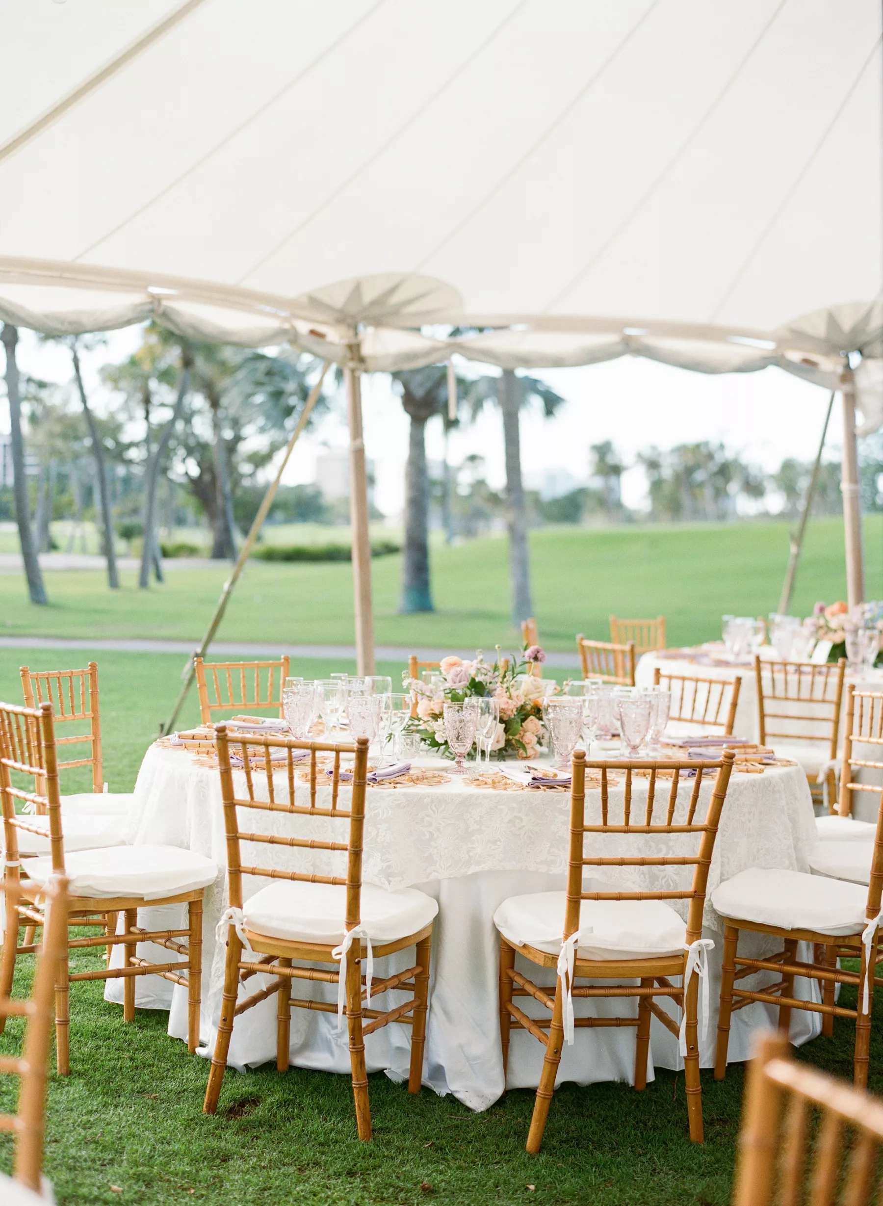 Luxurious Pastel and Gold Tented Wedding Reception Inspiration | Tampa Bay Event Venue The Resort At Longboat Key Club