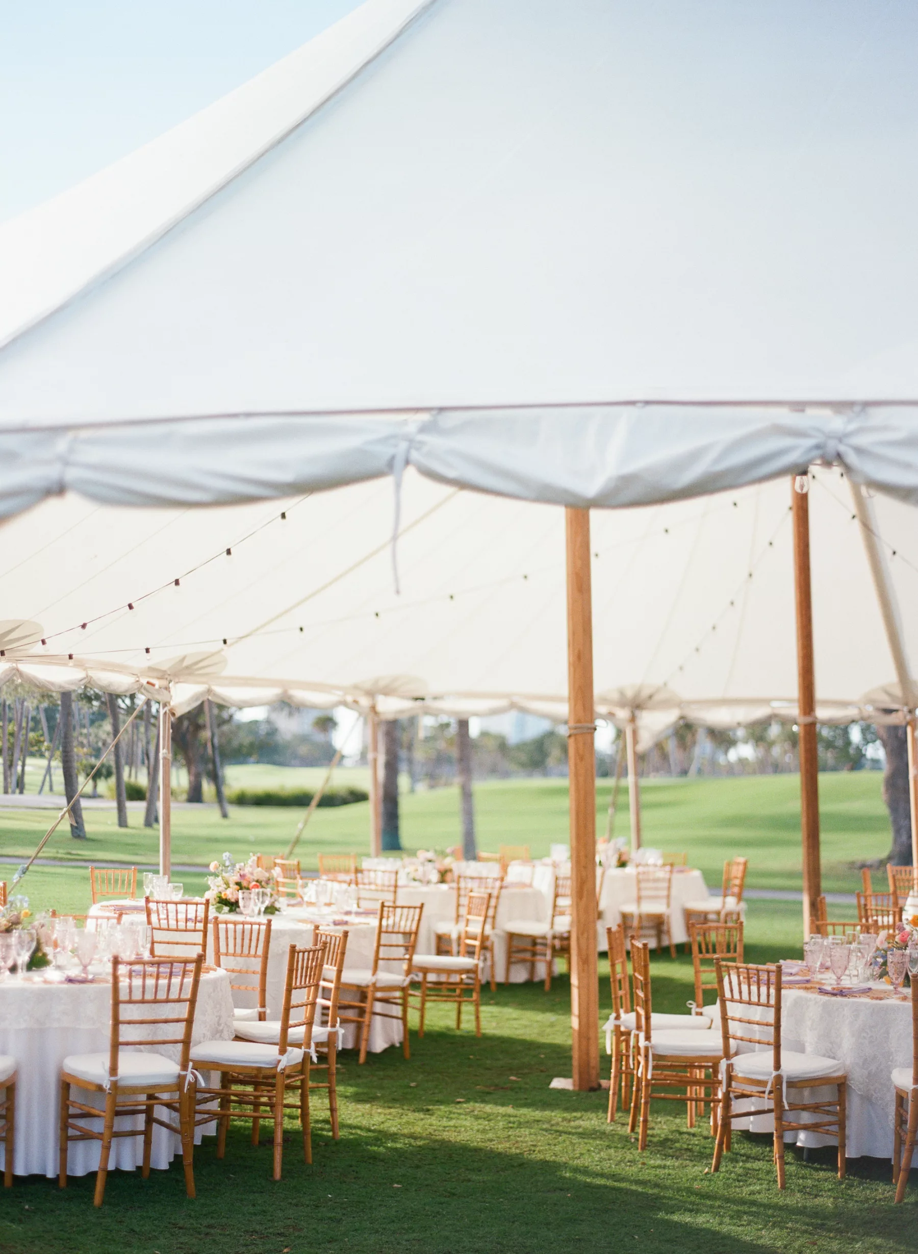 Luxurious Pastel Old Florida Wedding Reception Decor with Gold Chaivari Chairs Inspiration | Tampa Bay Event Venue The REsort At Longboat Key Club