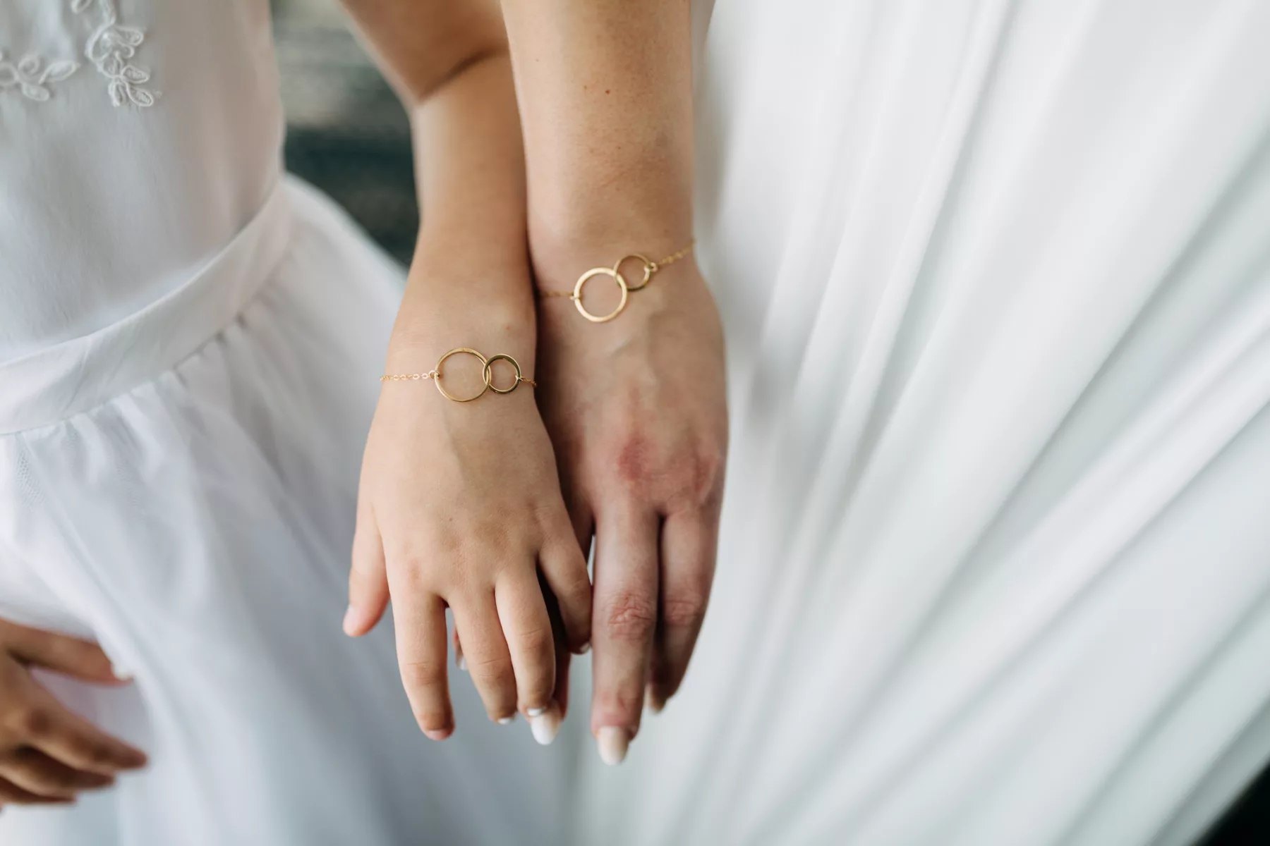 Rose Gold Matching Mother and Daughter Wedding Day Jewelry Inspiration