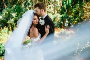 Bride and Groom Just Married Wedding Portrait | Tampa Bay Photographer Iyrus Weddings