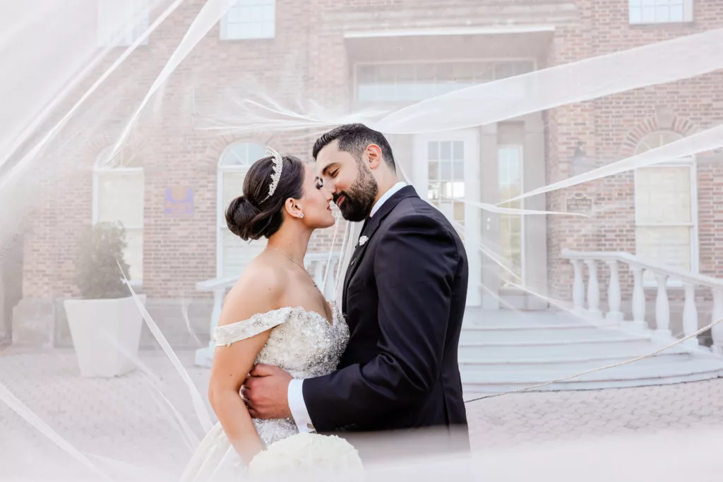 Intimate Bride and Groom Veil Wedidng Portrait | Tiara Updo Inspiration | Tampa Bay Photographer Lifelong Photography Studio | Hair and Makeup Artist Femme Akoi Beauty Studio | Planner Special Moments Event Planning