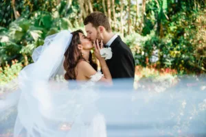 Bride and Groom Just Married Wedding Portrait | Tampa Bay Photographer Iyrus Weddings