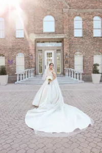 Ivory Off The Shoulder Beaded Bodice A-Line Ballgown Stephen Yearick Couture Wedding Dress Inspiration | Cathedral Length Veil Ideas | Tampa Bay Photographer Lifelong Photography Studio | Hair and Makeup Artist Femme Akoi Beauty Studio | Planner Special Moments Event Planning