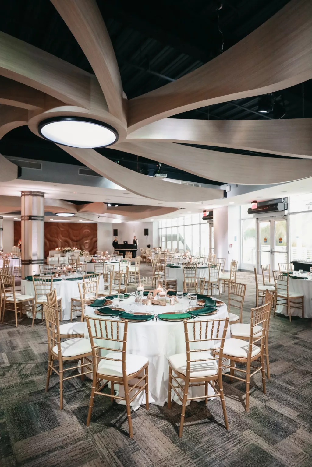 Tropical Indoor Wedding Reception in the Vinik Channelside Room | Tampa Bay Event Venue The Florida Aquarium