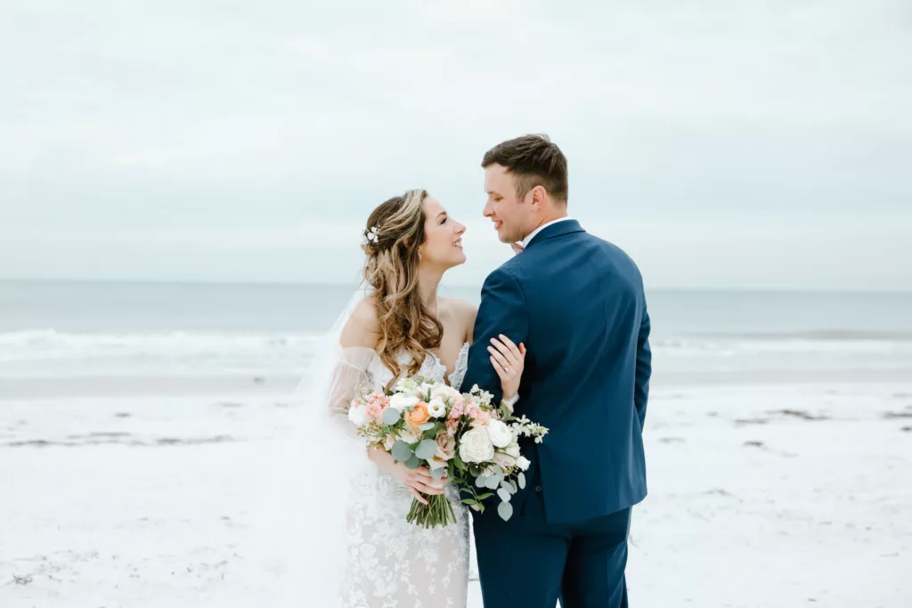 Intimate Bride and Groom Beach Wedding Portrait | Tampa Bay Photographer Lifelong Photography Studio | Venue The Don CeSar