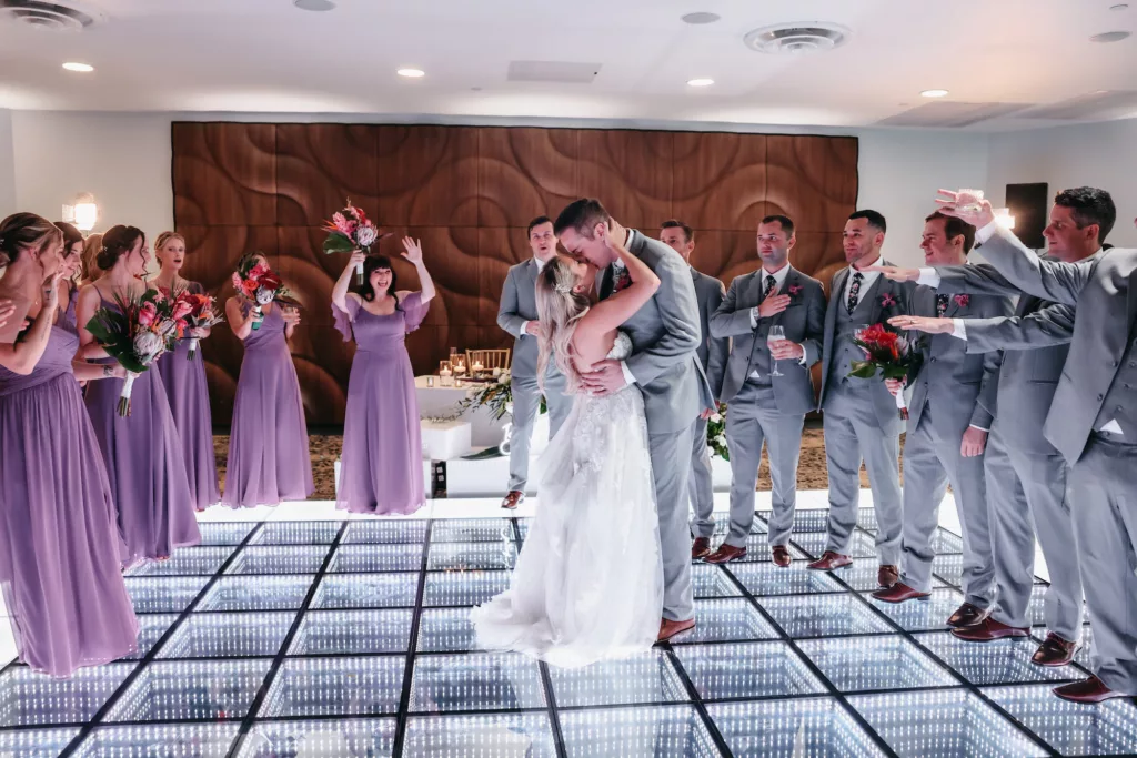 LED Lit Wedding Reception Dance Floor Inspiration