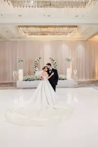 Luxurious Ivory, White, and Gold Wedding Reception Ideas | Tampa Bay Hotel Venue Hilton Tampa Downtown | Planner Special Moments Event Planning | Photographer Lifelong Photography Studio
