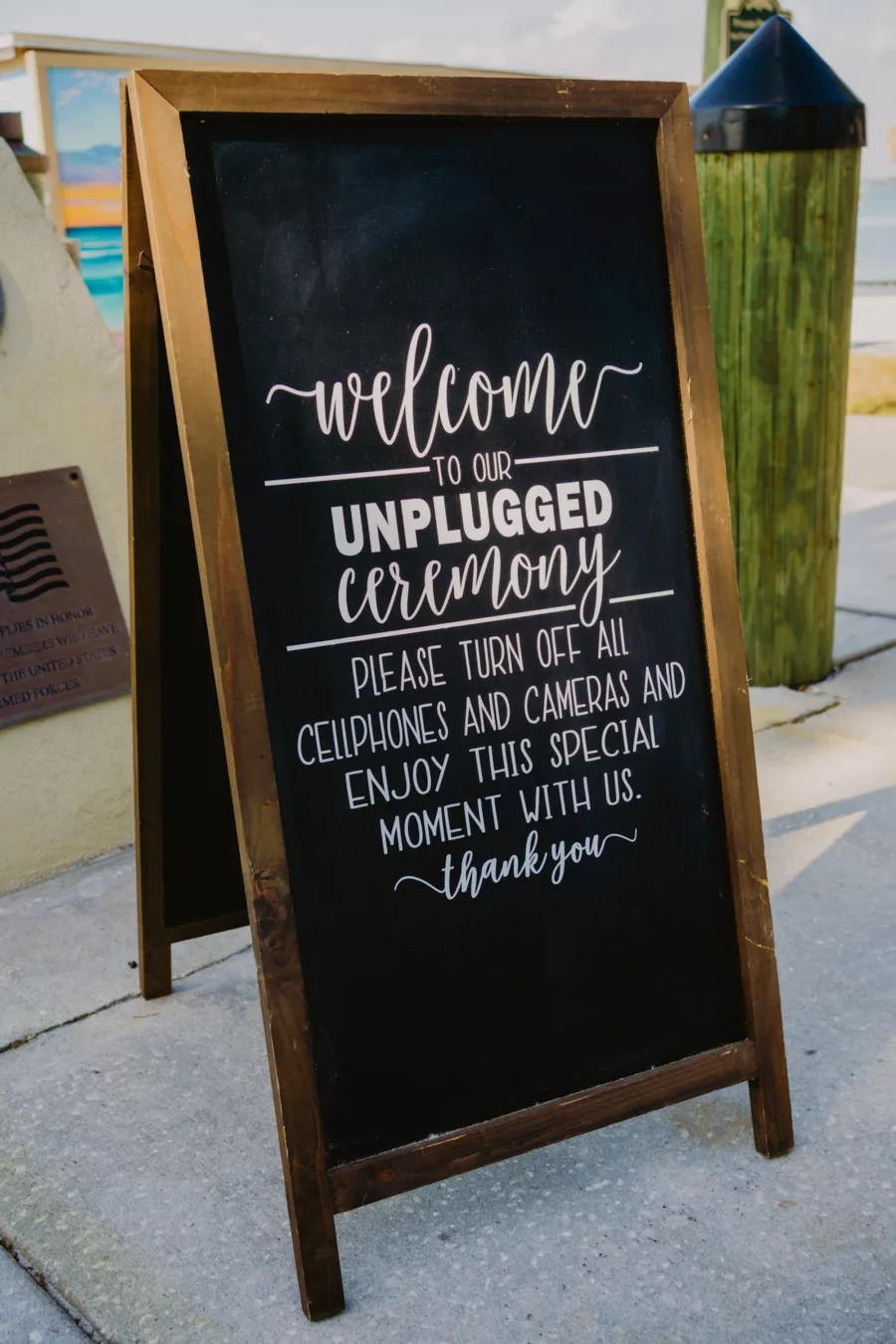 Chalkboard Unplugged Wedding Ceremony Sign Ideas