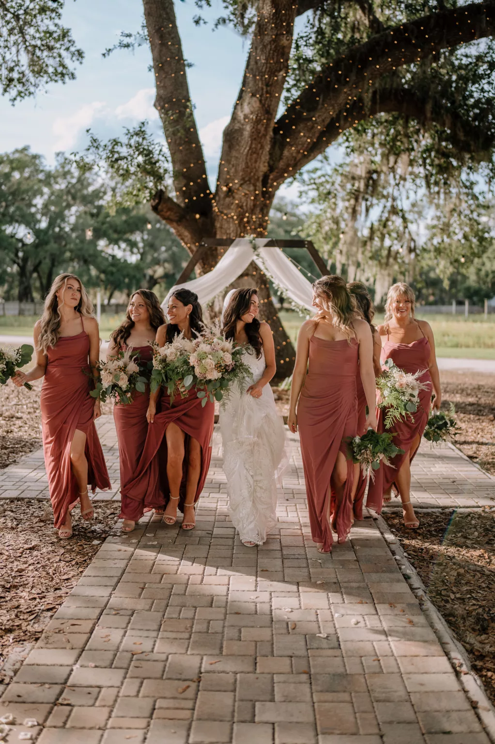 Matching Burgundy Bridesmaids Wedding Dress Ideas | Tampa Wedding Photographer and Videographer Sabrina Autumn Photography