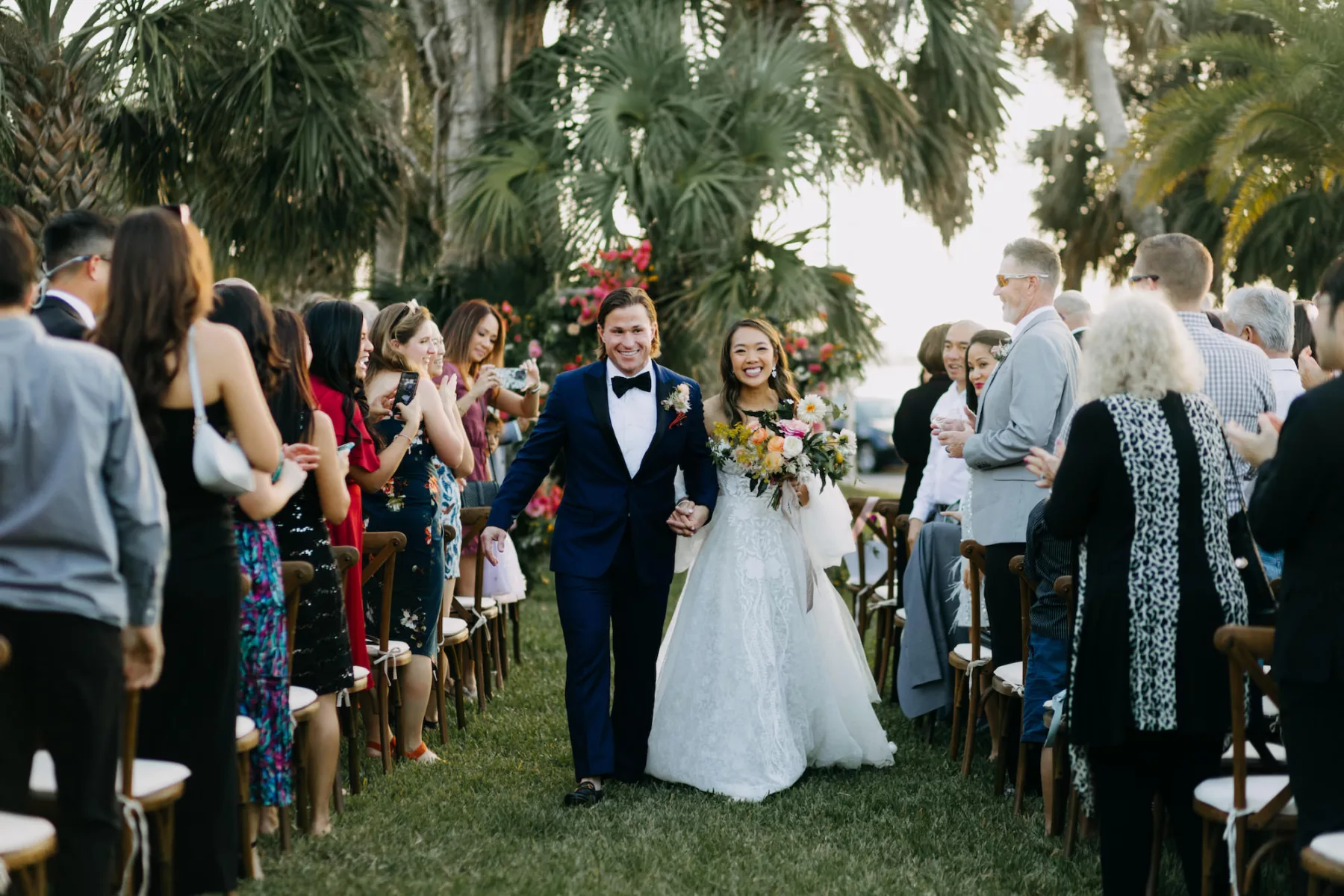 Bride and Groom Just Married Wedding Portrait | Tampa Bay Photographer Amber McWhorter Photography | Planner Coastal Coordinating