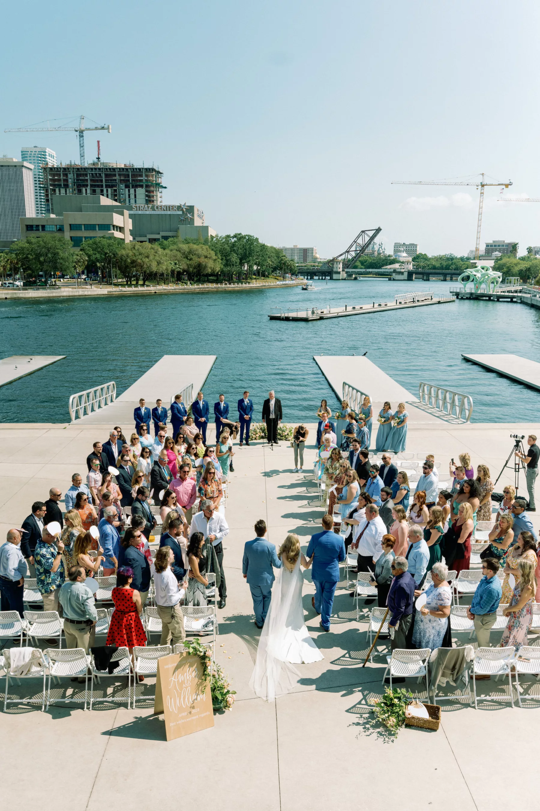 Romantic Outdoor Riverfront Wedding Ceremony Inspiration | Tampa Bay Planner Wilder Mind Events | Venue Tampa River Center