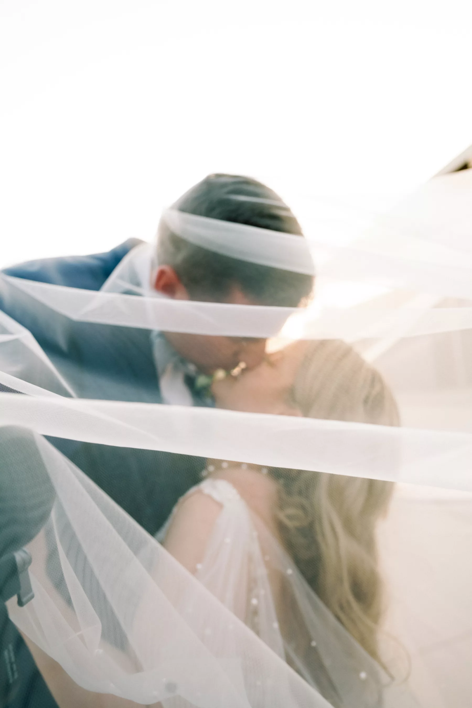 Romantic Bride and Groom Veil Wedding Portrait | Tampa Bay Photographer Dewitt For Love Photography