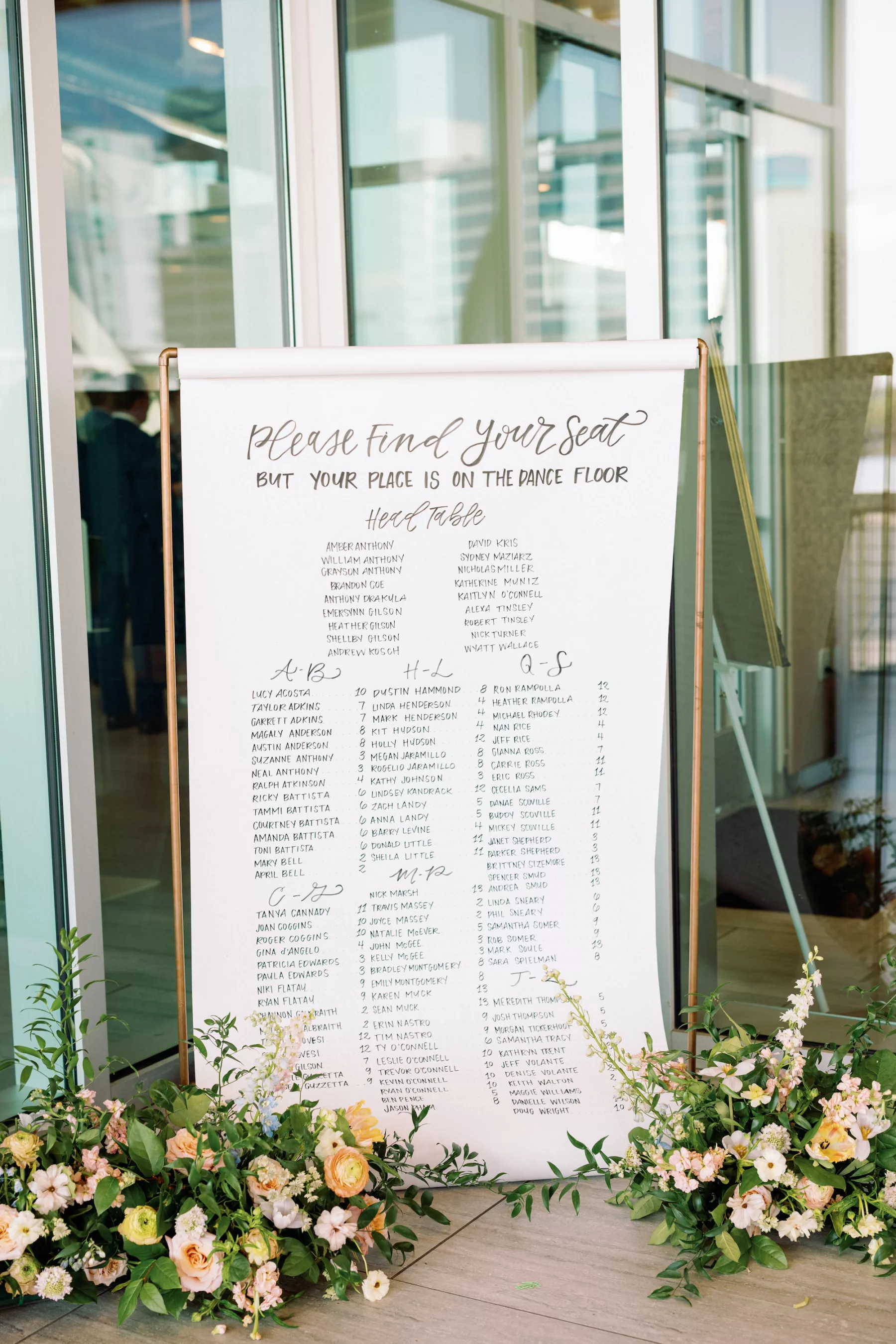 Handlettered Please Find Your Seat Wedding Reception Seating Chart Ideas