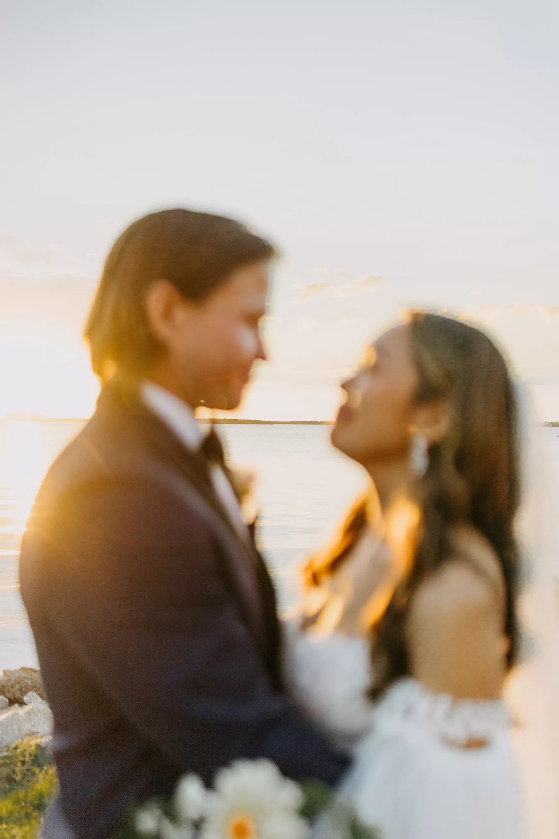 Romantic Sunset Bride and Groom Wedding Portrait | Tampa Bay Photographer Amber McWhorter Photography