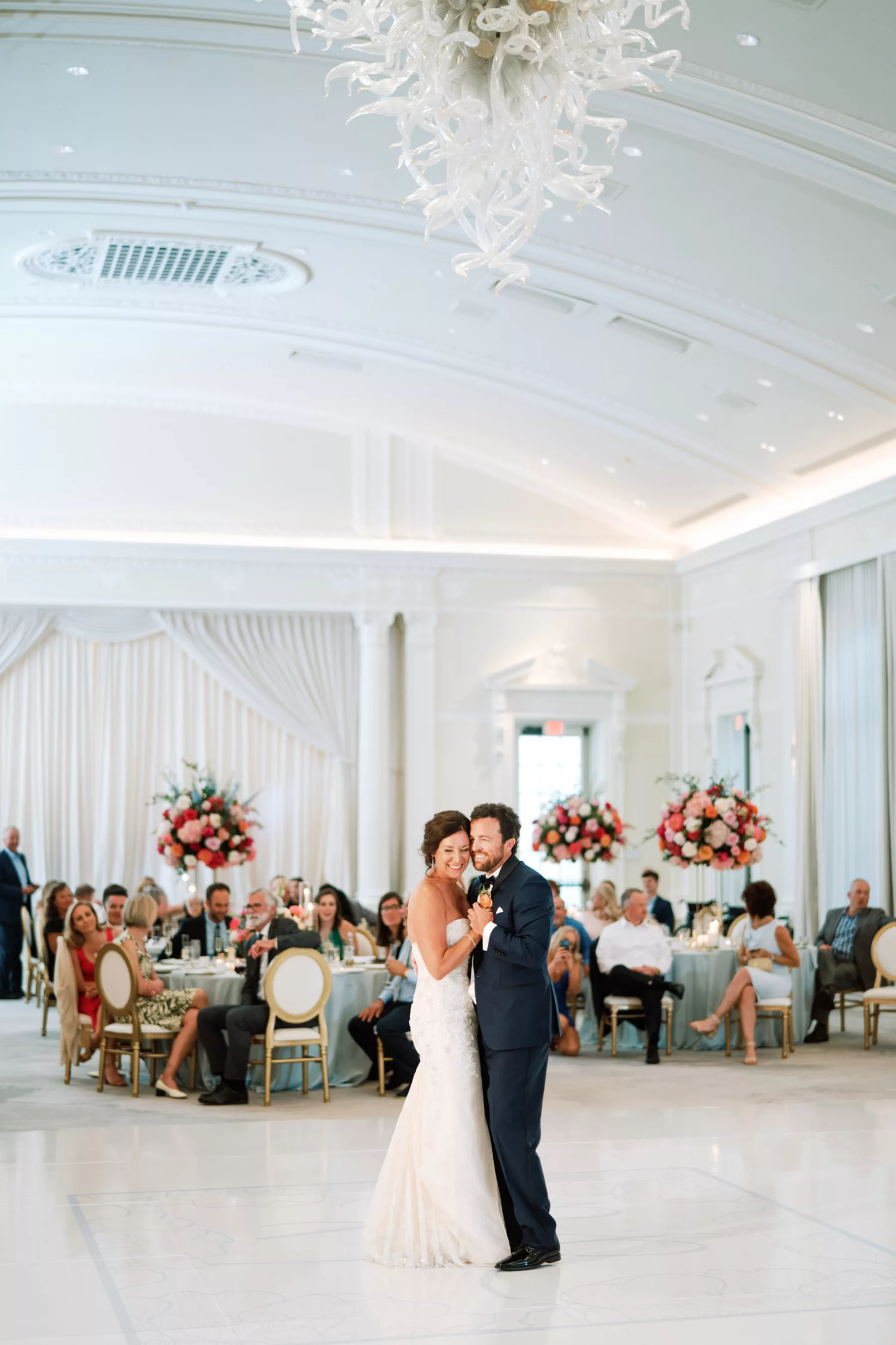 Bride and Groom First Dance Wedding Portrait | St Pete Historic Hotel Venue The Vinoy