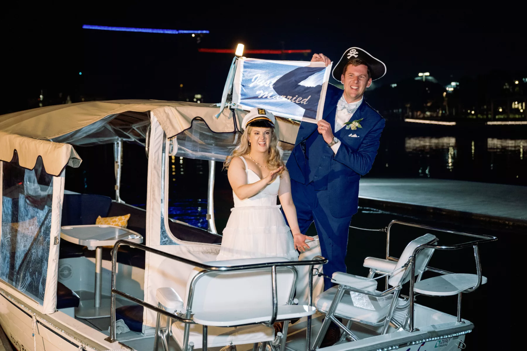 Bride and Groom Wedding Reception Grand Exit | Boat Send Off Ideas