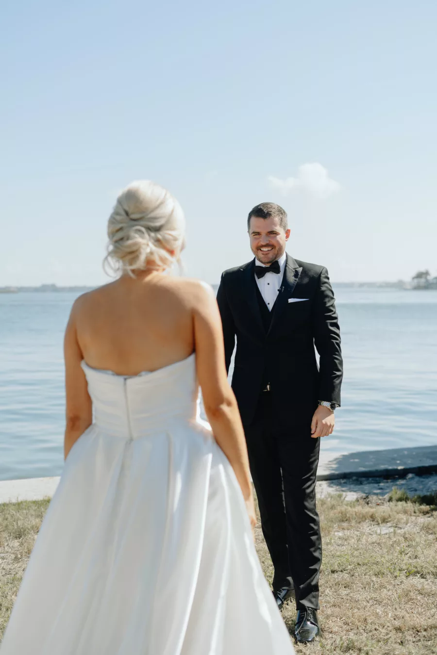 Bride and Groom First Look Wedding Portrait | Tampa Bay Content Creator Behind The Vows