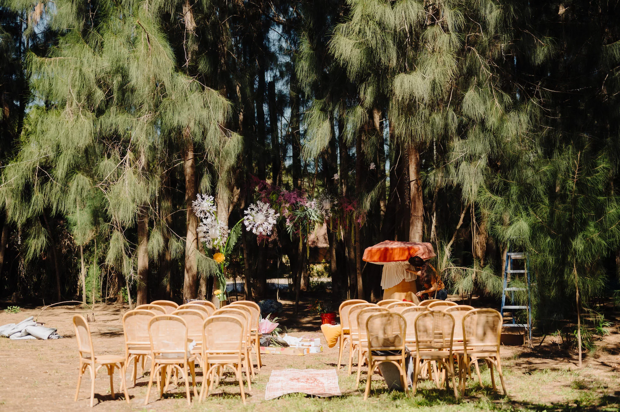 Whimsical Boho Forest Wedding Ceremony Inspiration | Tampa Bay Planner Wilder Mind Events | Private Estate Venue Royal Pines Estate