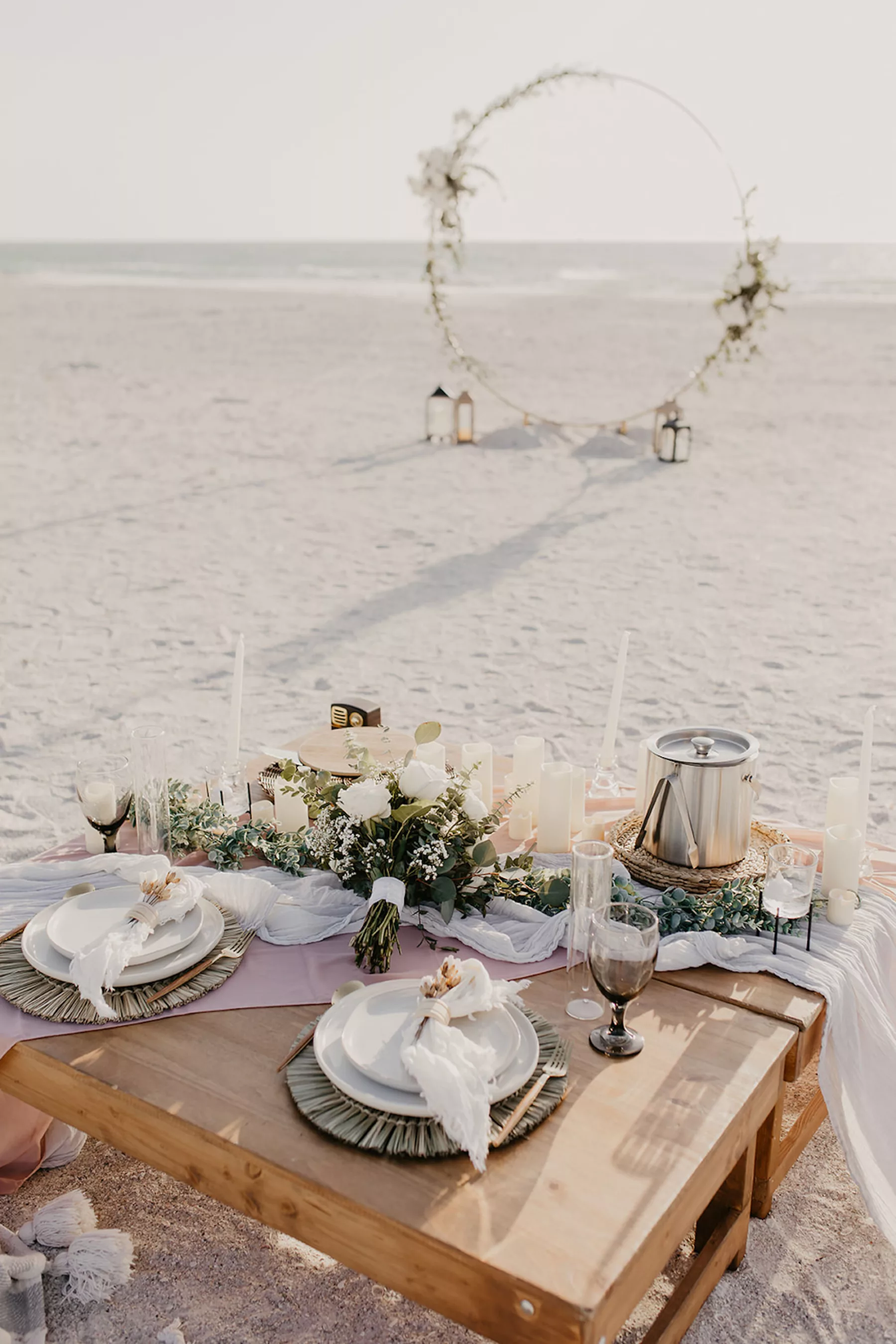 Intimate Boho Beach Wedding Ceremony Elopement Ideas | Tampa Bay Photography Valentina Rose Photography