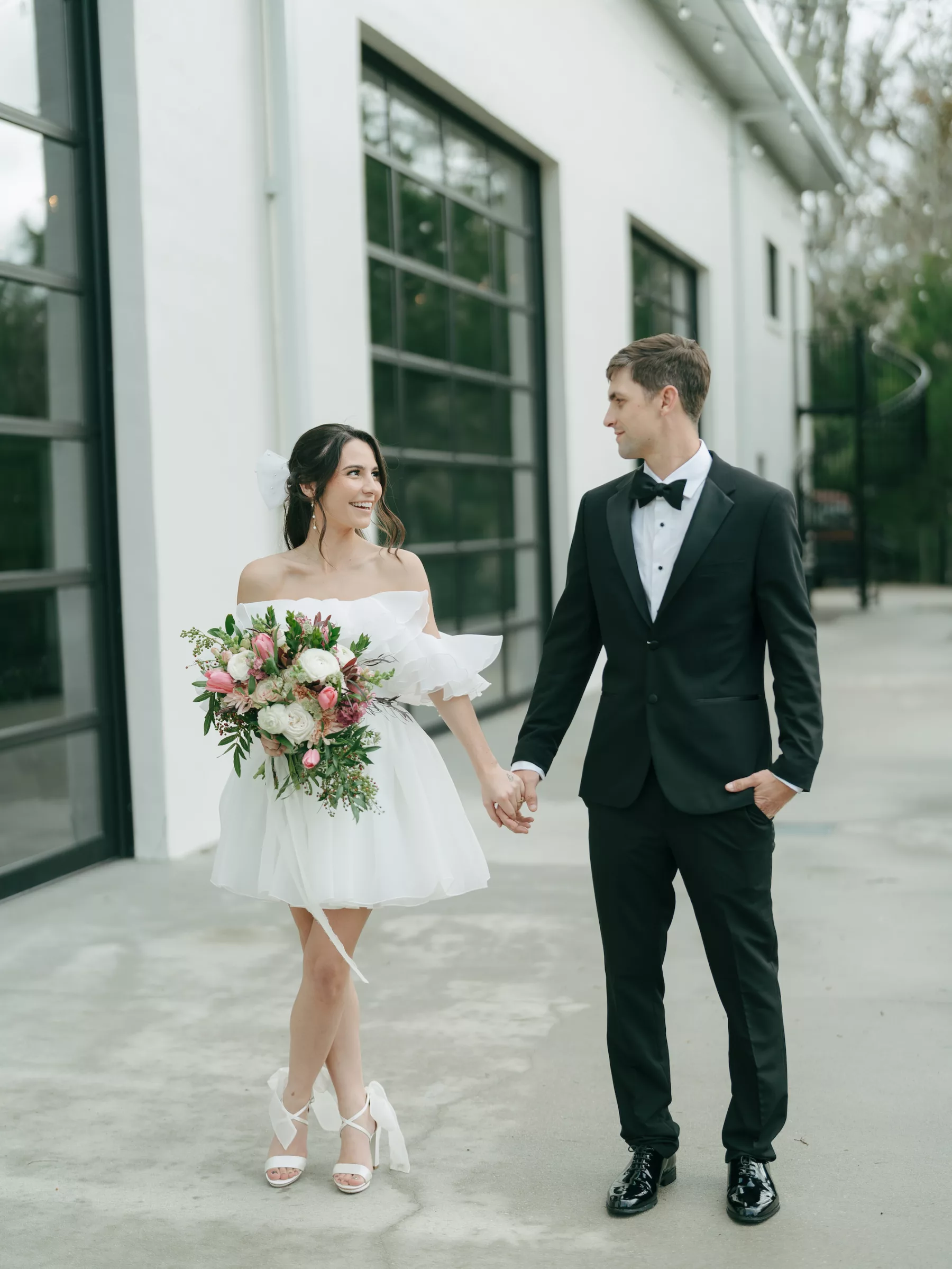 Bride and Groom Just Married Wedding Portrait | Tampa Bay Photographer Amber Yonker Photography | Florist Save The Date Florida