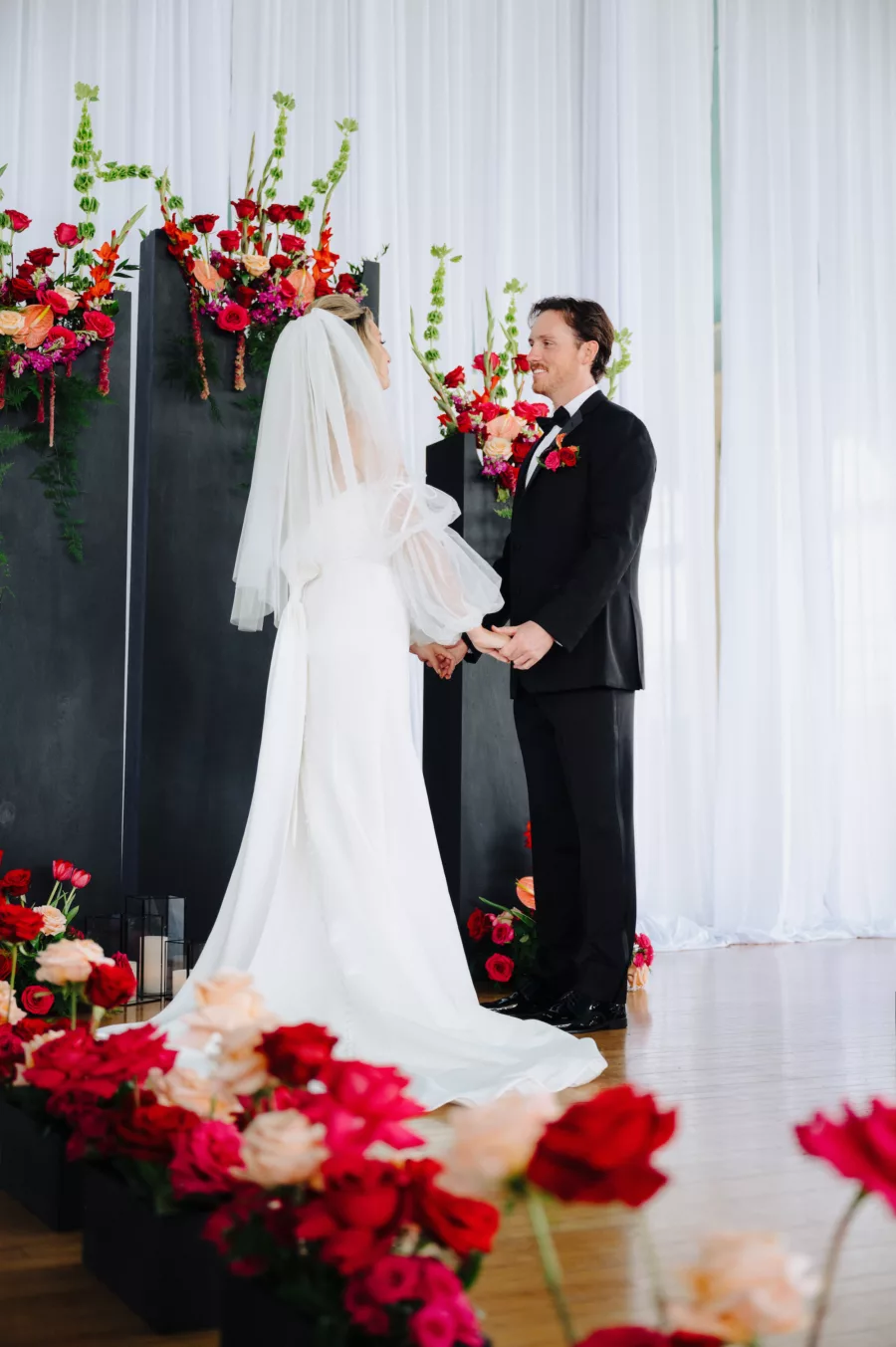 Bride and Groom Private Vow Reading Wedding Portrait | Tampa Bay Content Creator Behind The Vows | Ybor Photographer McNeile Photography | DJ Graingertainment