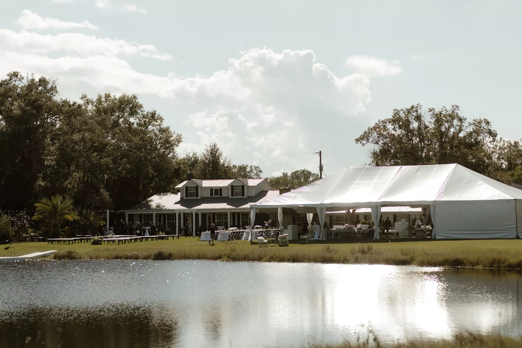 Outdoor Lake Alfred Central Florida Private Estate Waterfront Wedding Ceremony and Reception Ideas