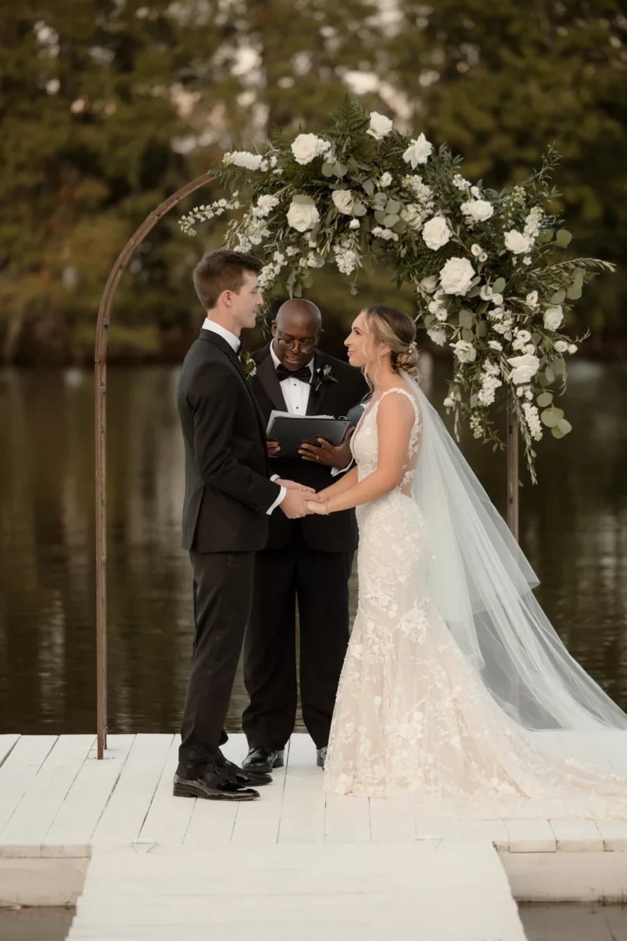 Bride and Groom Vow Exchange Wedding Portrait | Tampa Bay Photographer Evoke Photo and Film