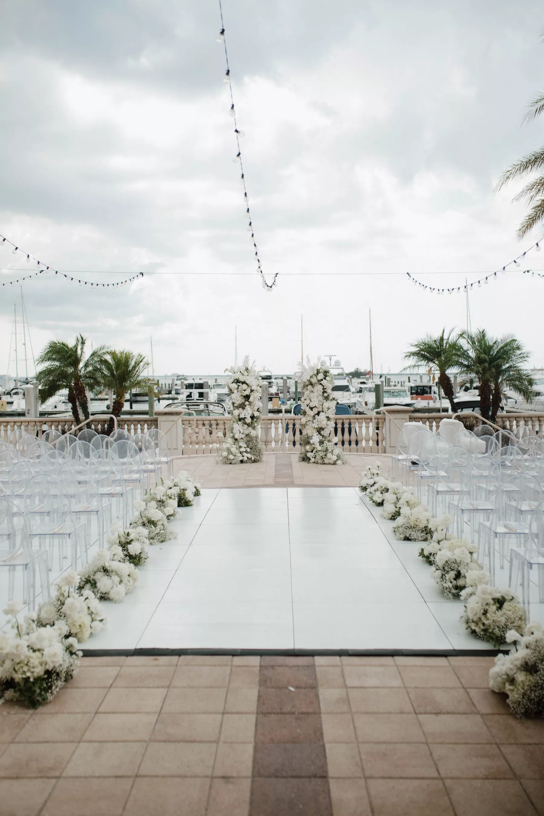 Timeless White and Champagne South Tampa Wedding | Westshore Yacht Club