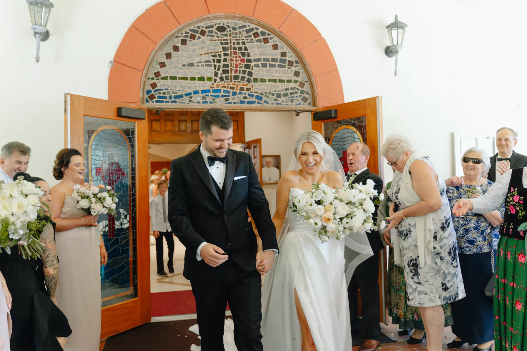 Bride and Groom Just Married Wedding Portrait | Clearwater Photographer and Videographer J&S Media | Tampa Bay Content Creator Behind The Vows