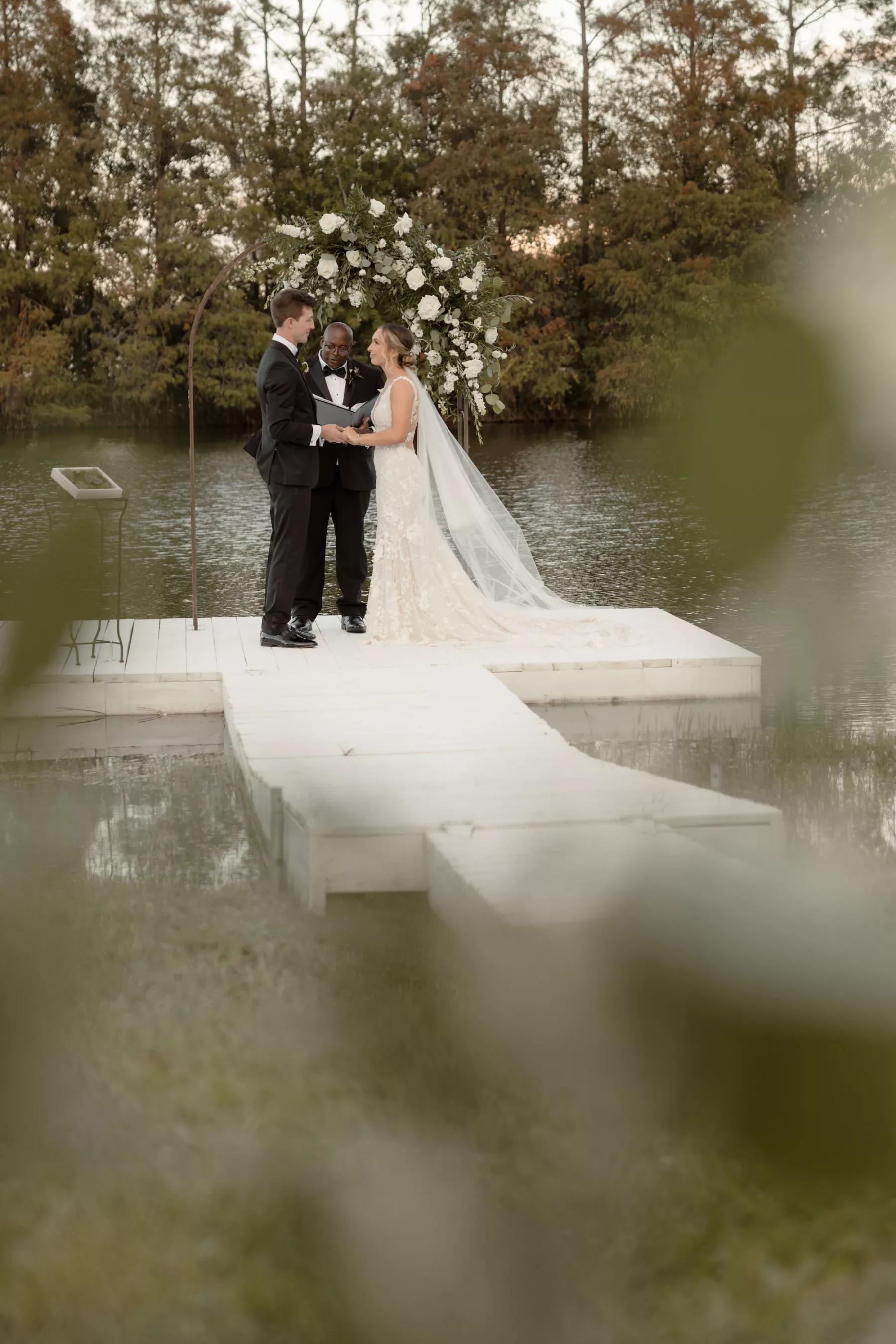 Timeless Fall Lakeside Wedding Ceremony Inspiration | Central Florida Photographer and Videographer Evoke Photo and Film