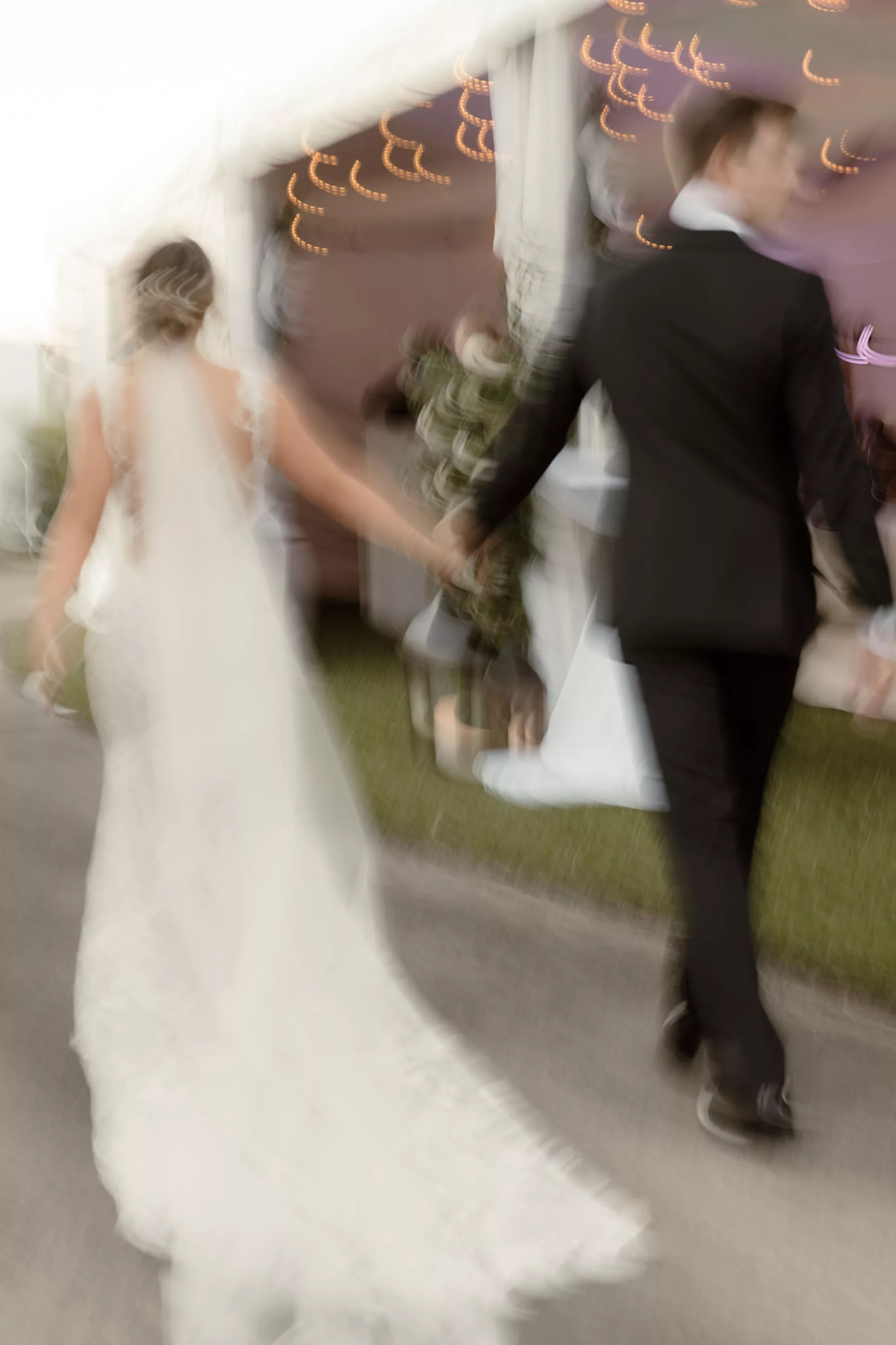 Bride and Groom Blurry Wedding Portrait | Central Florida Photographer and Videographer Evoke Photo and Film
