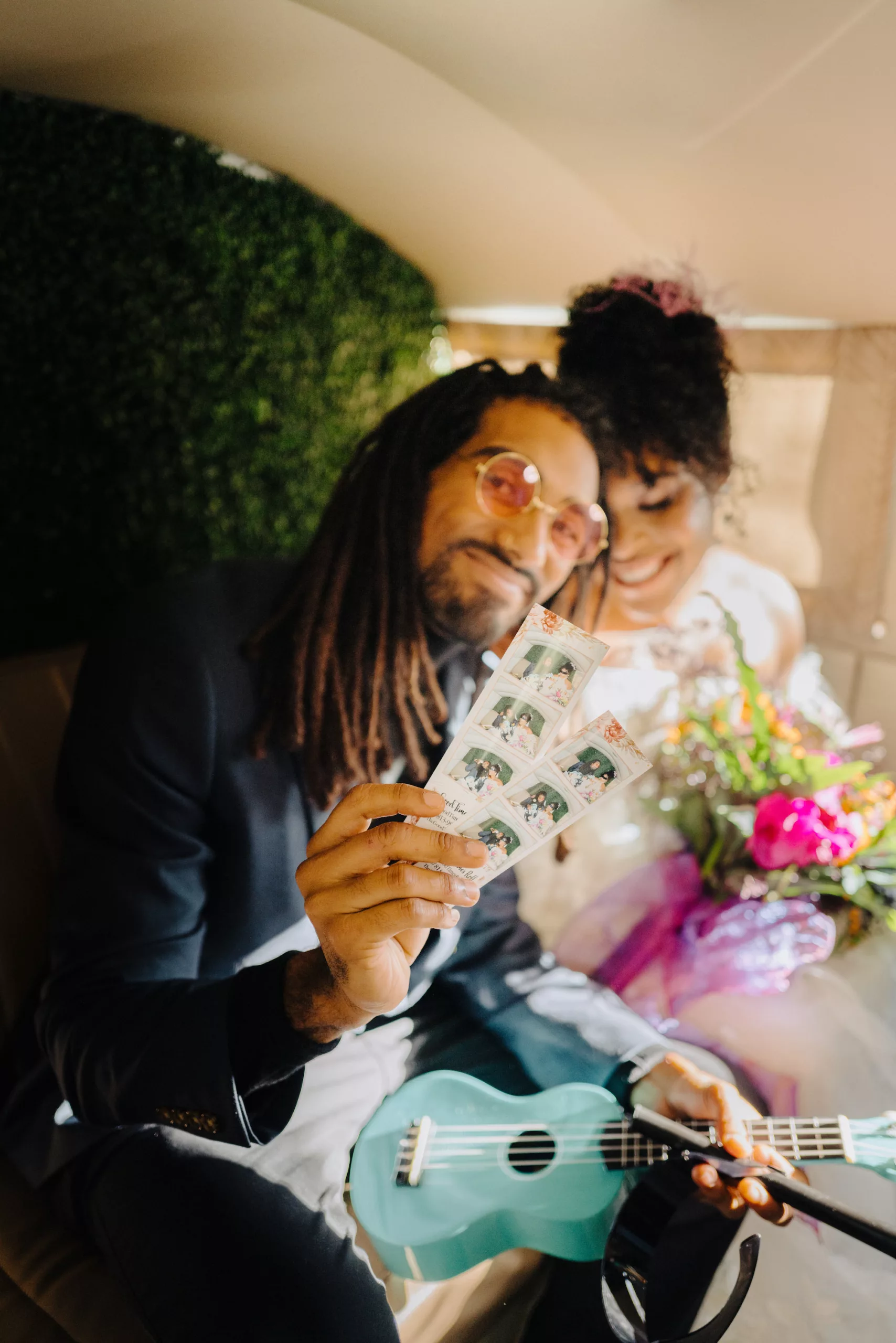 Bride and Groom Volkswagen Bus Photo Op Wedding Portrait | Tampa Bay Content Creator Behind The Vows