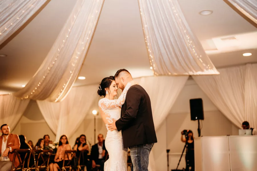 Bride and Groom First Dance Wedding Portrait | DJ Events Done Right Tampa Bay