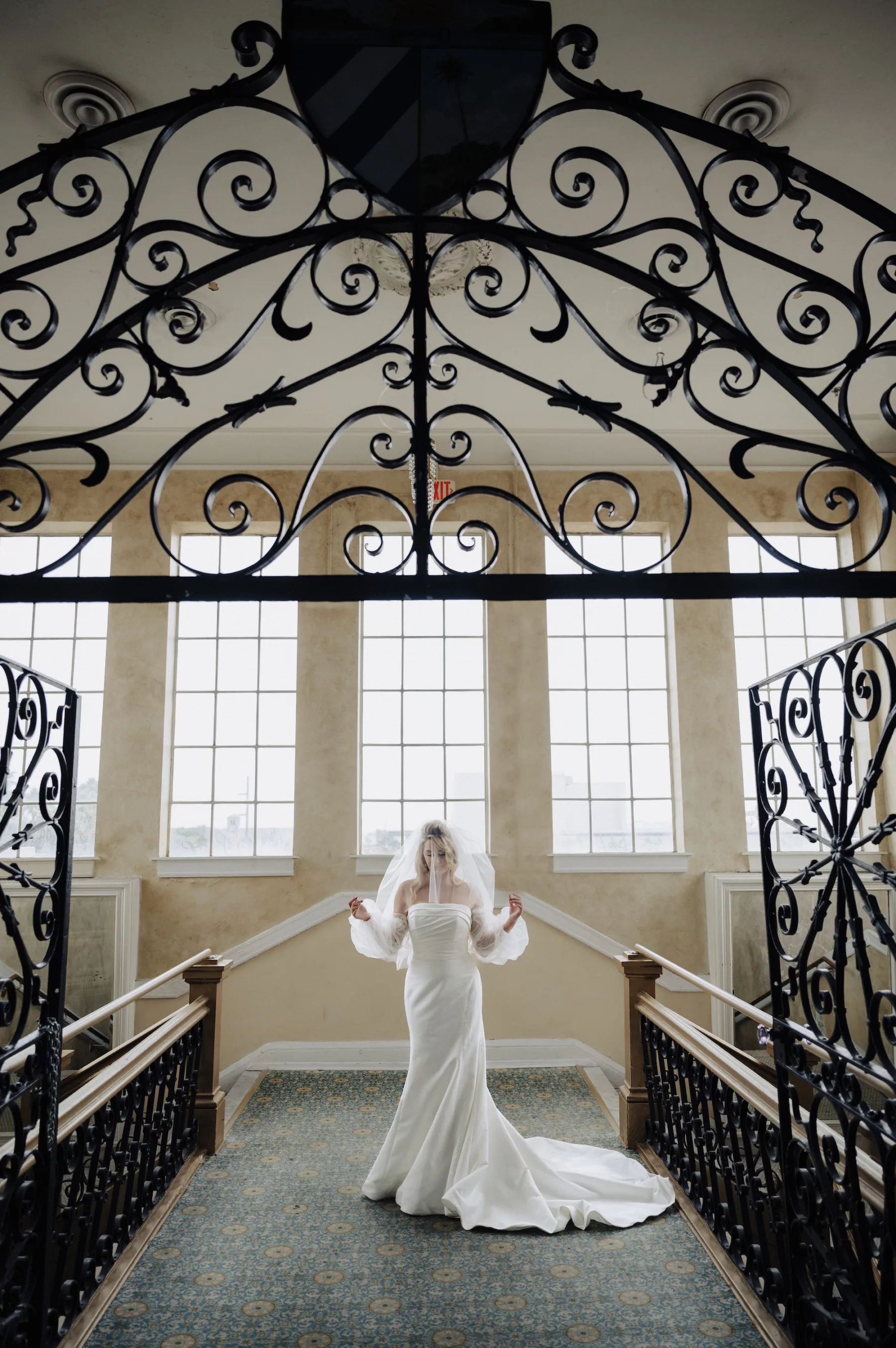 Classic White Strapless Wedding Dress with Tulle Removable Sleeves Inspiration | Tampa Wedding Photographer McNeile Photography | Venue Cuban Club