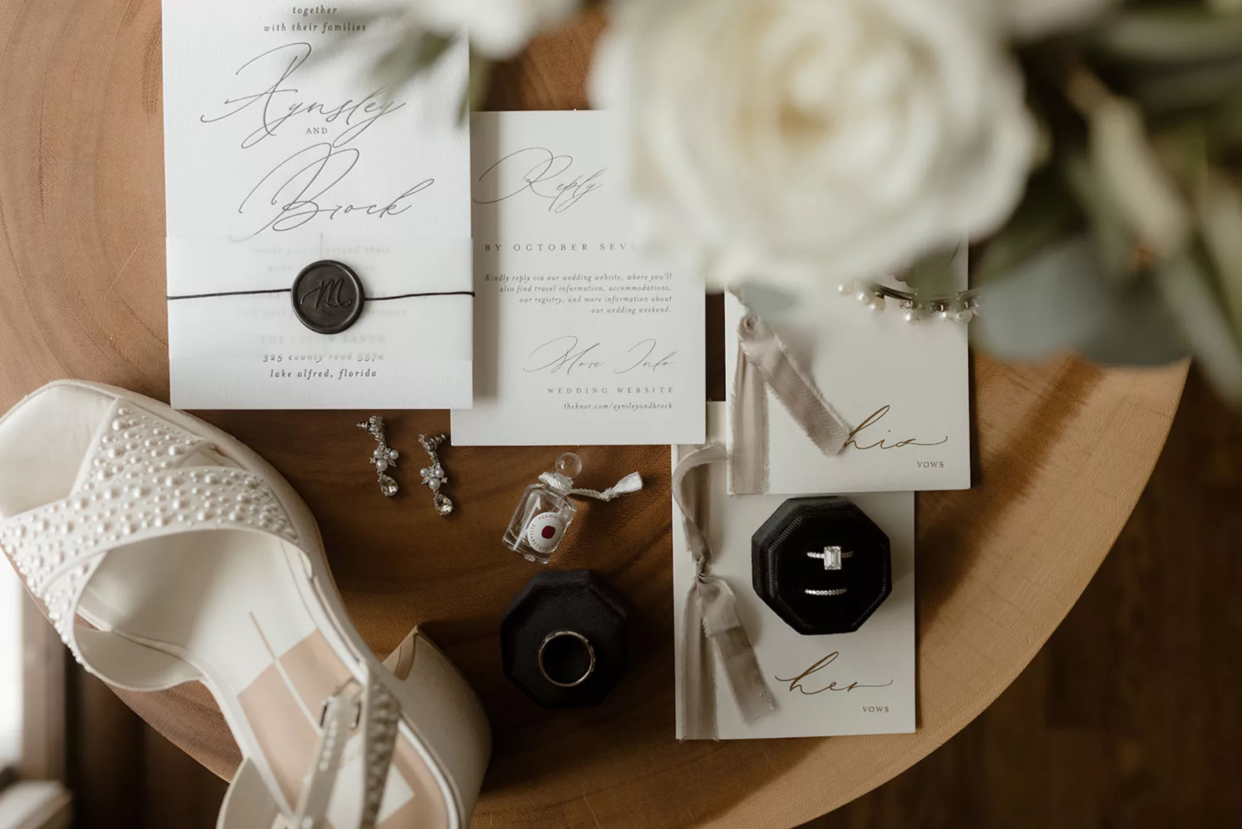Modern Classic Black and White Fall Wedding Invitation Suite Ideas