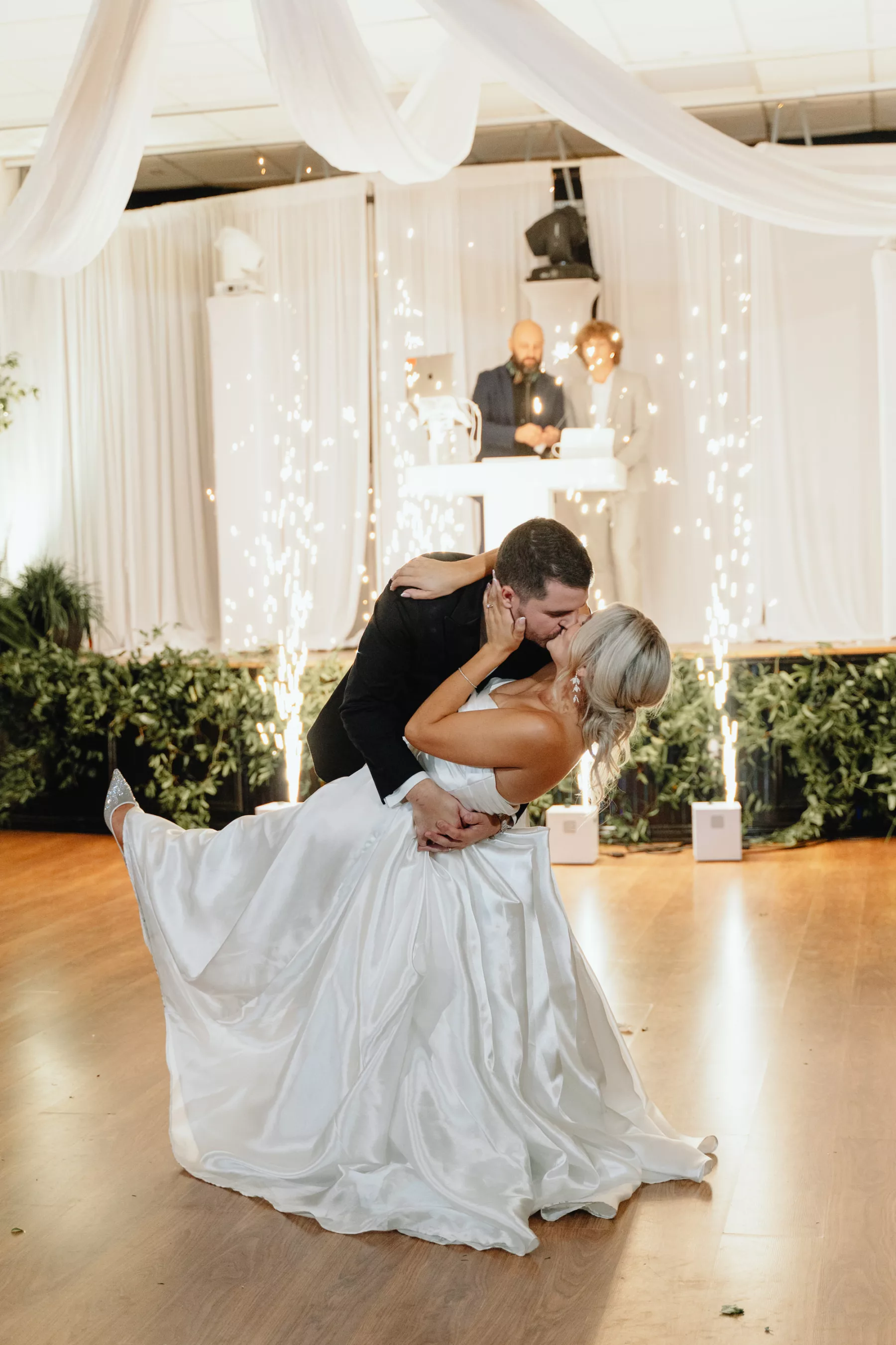 Bride and Groom Private Last Dance Wedding Portrait with Cold Spark Machine | Tampa Bay Content Creator Behind The Vows