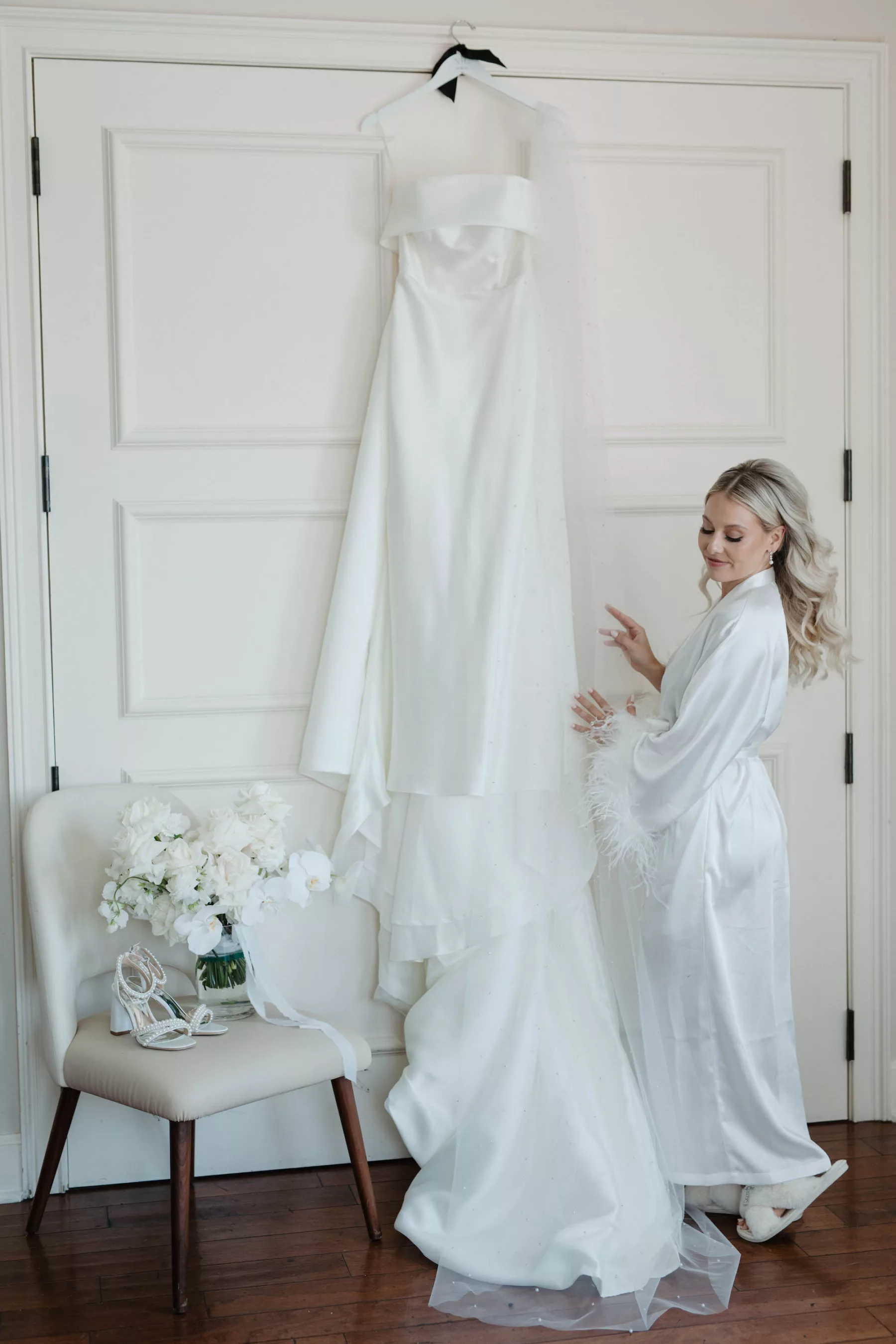 Elegant Strapless Satin A-Line Eva Lendel Wedding Dress Ideas