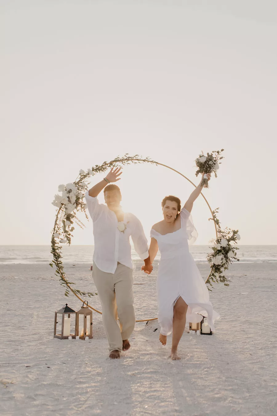 Intimate Boho Beach Wedding Ceremony Elopement Ideas | Tampa Bay Photographer Valentina Rose Photography