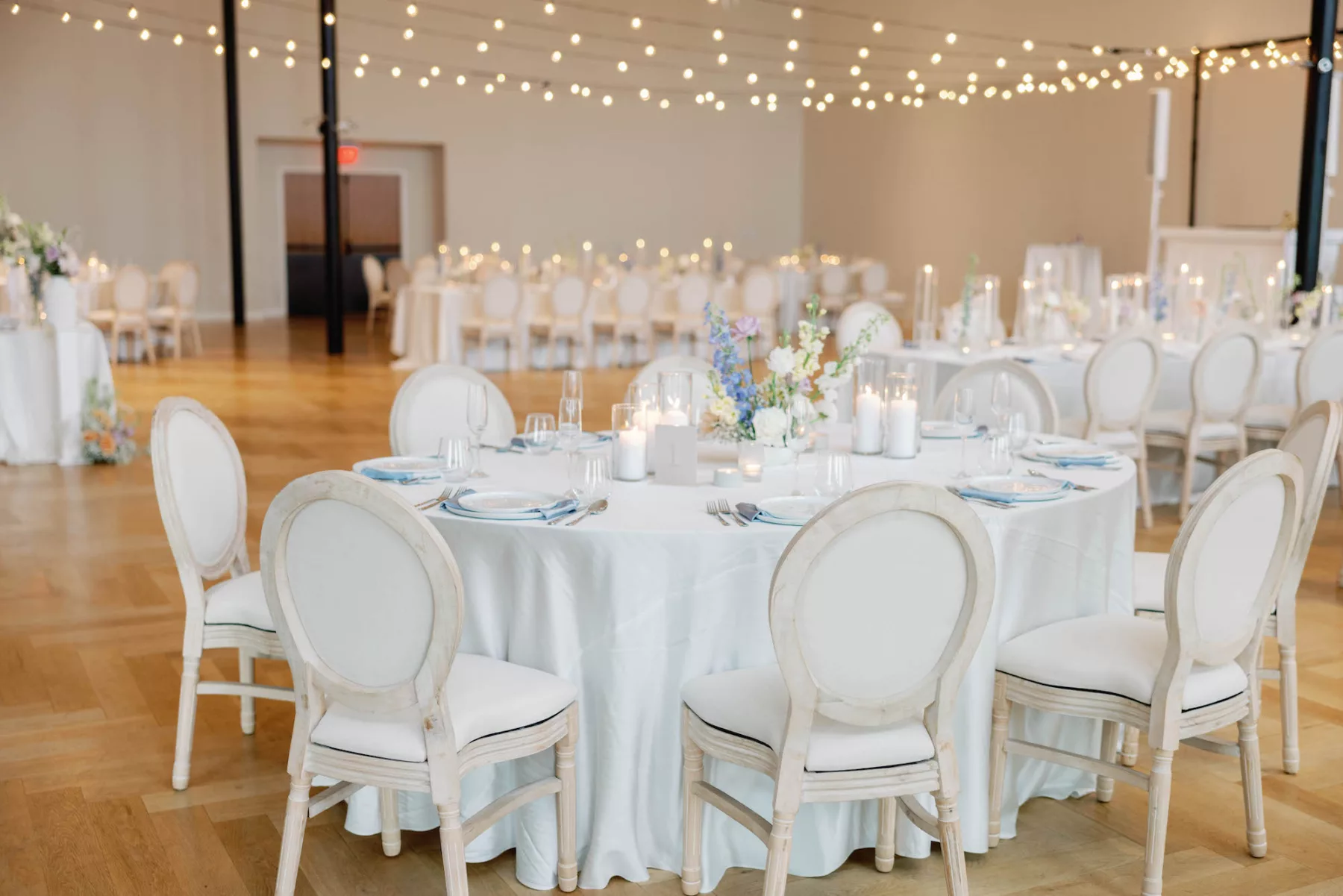 Whimsical White and Blue Wedding Reception Inspiration | Tampa Bay Event Planner The Olive Tree Weddings