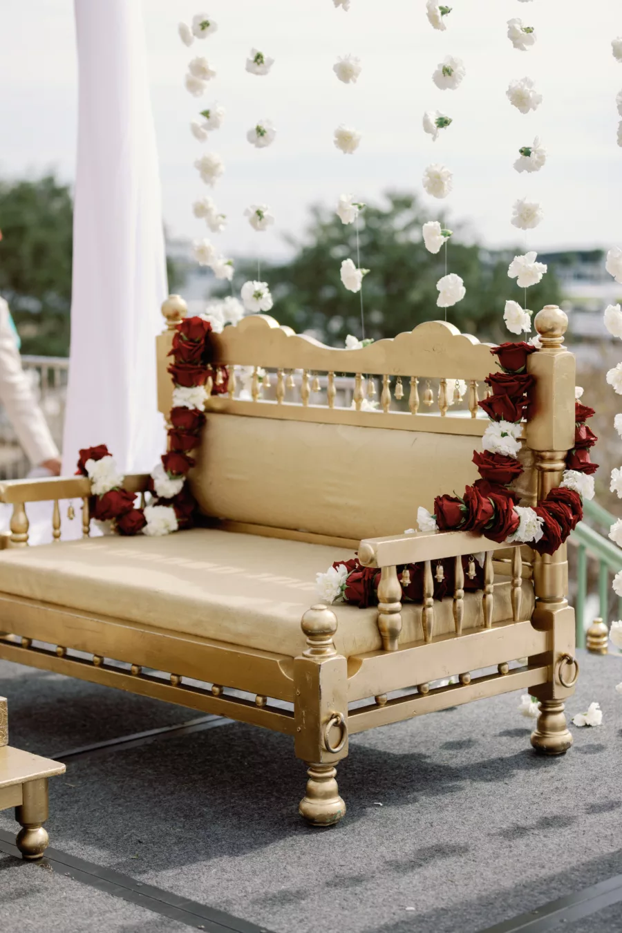 Hindu Indian Wedding Ceremony Love Seat Bench Inspiration