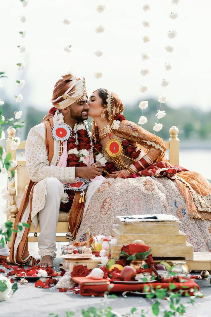 Bride and Groom Hindu Wedding Ceremony Inspiration