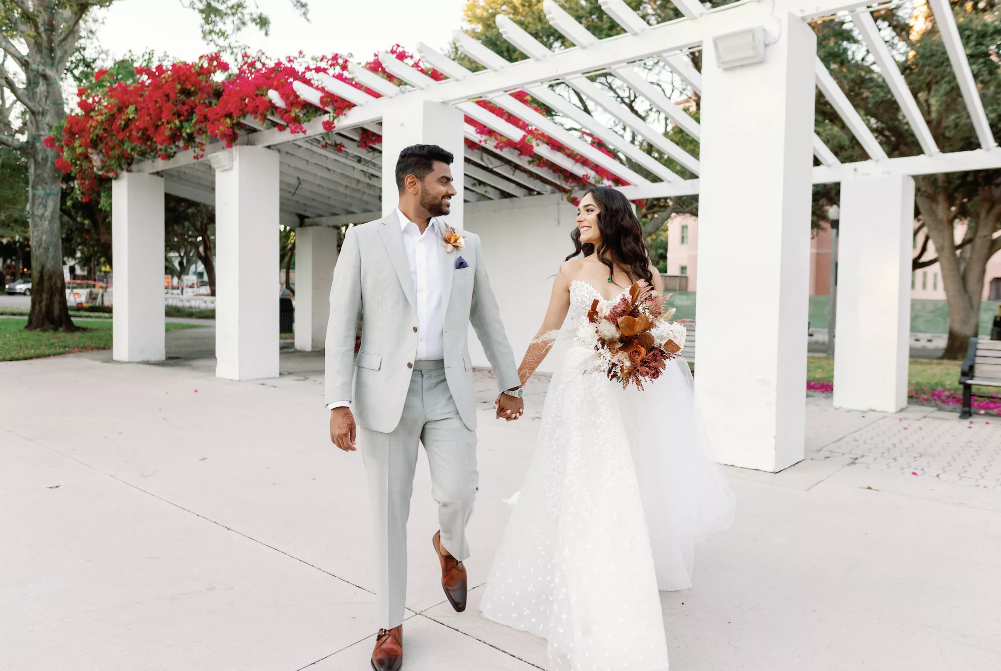 Romantic Bride and Groom Wedding Portrait