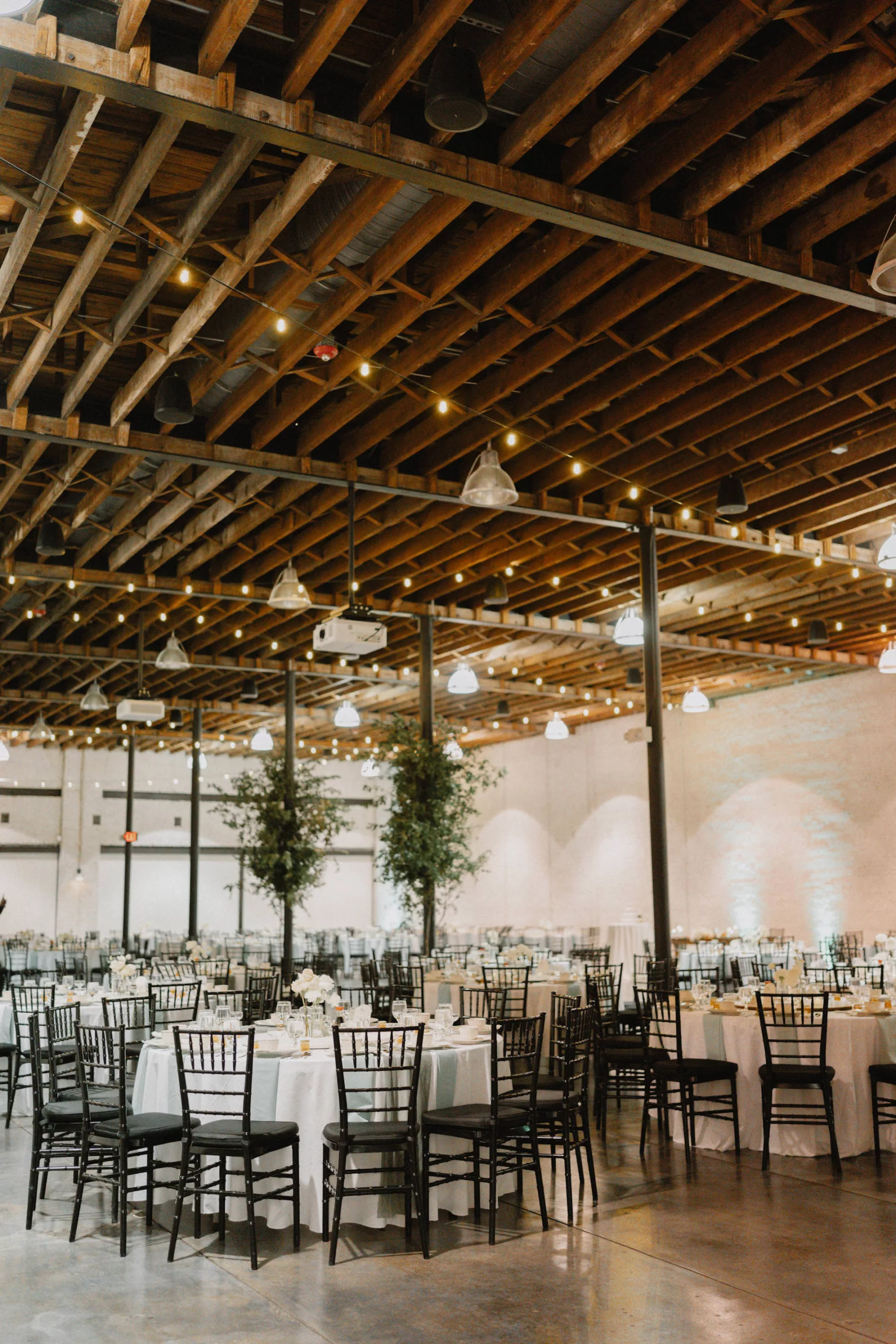 Modern Industrial White and Black Wedding Reception Decor Ideas | Tampa Bay Event Venue Haus 820