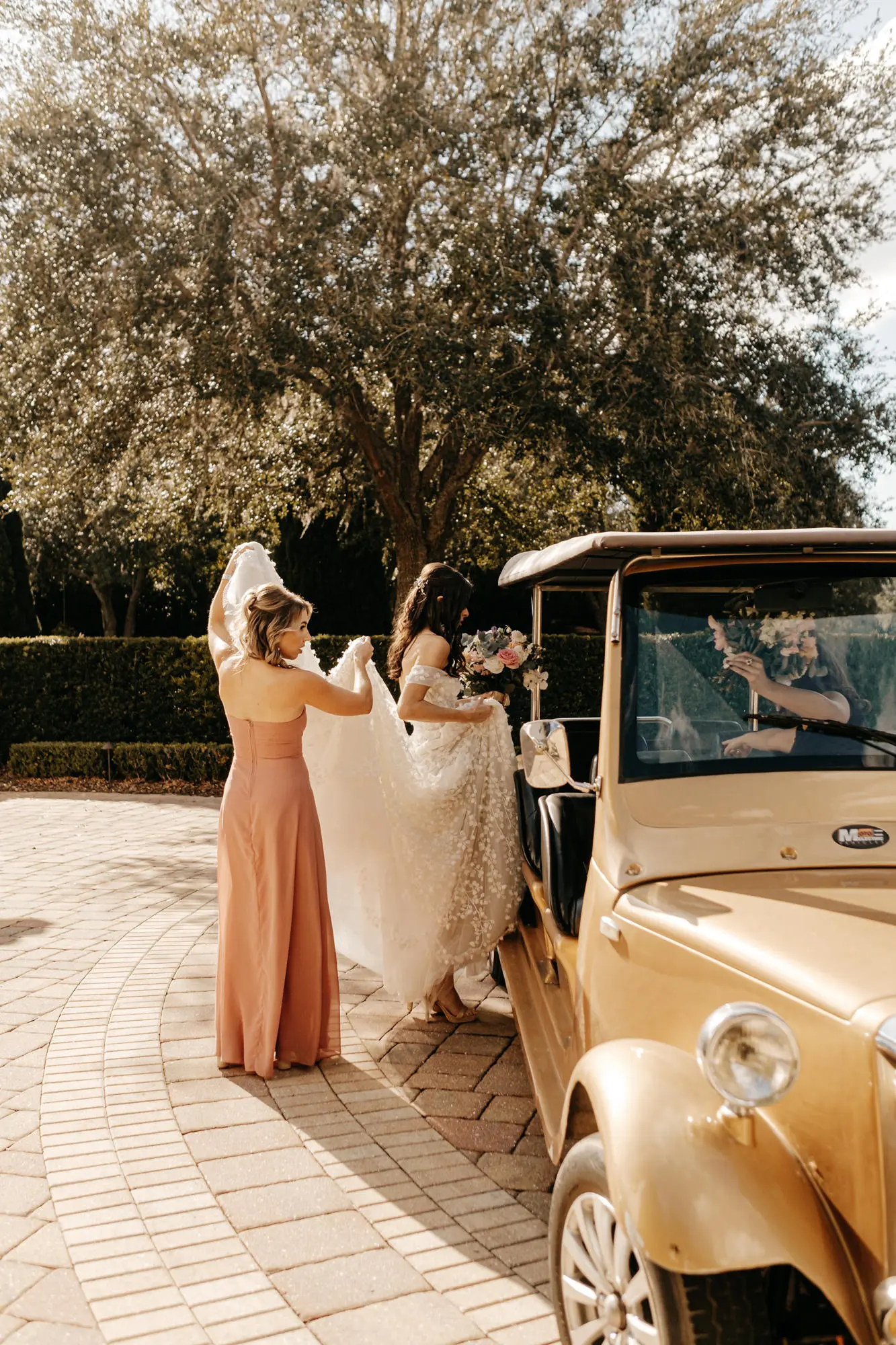 Classic Car Wedding Ceremony Bridal Arrival Ideas | Tampa Bay Planner Coastal Coordinating