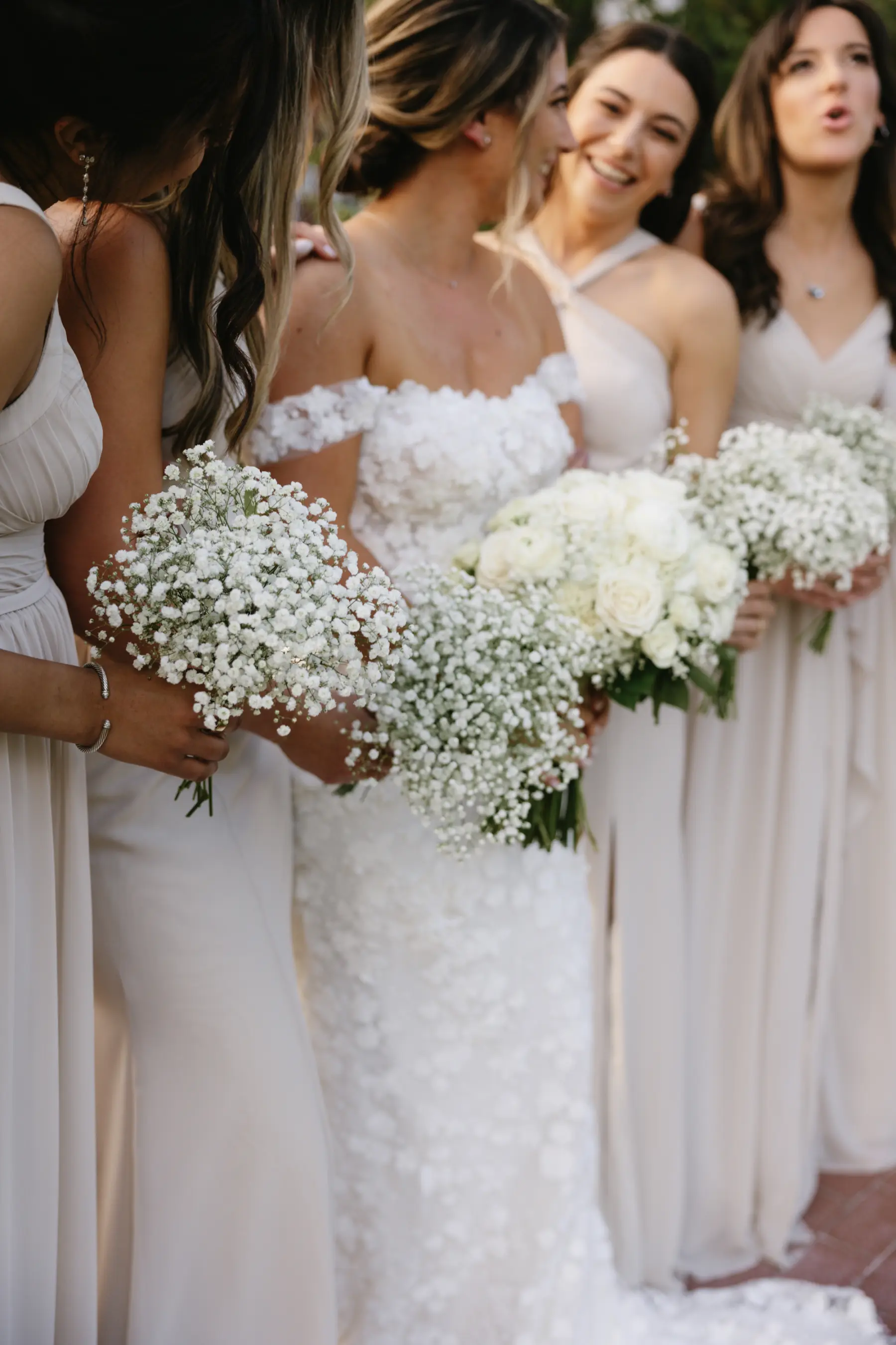 Classic White Baby's Breath Wedding Bouquet Ideas | Sarasota Florist Beneva