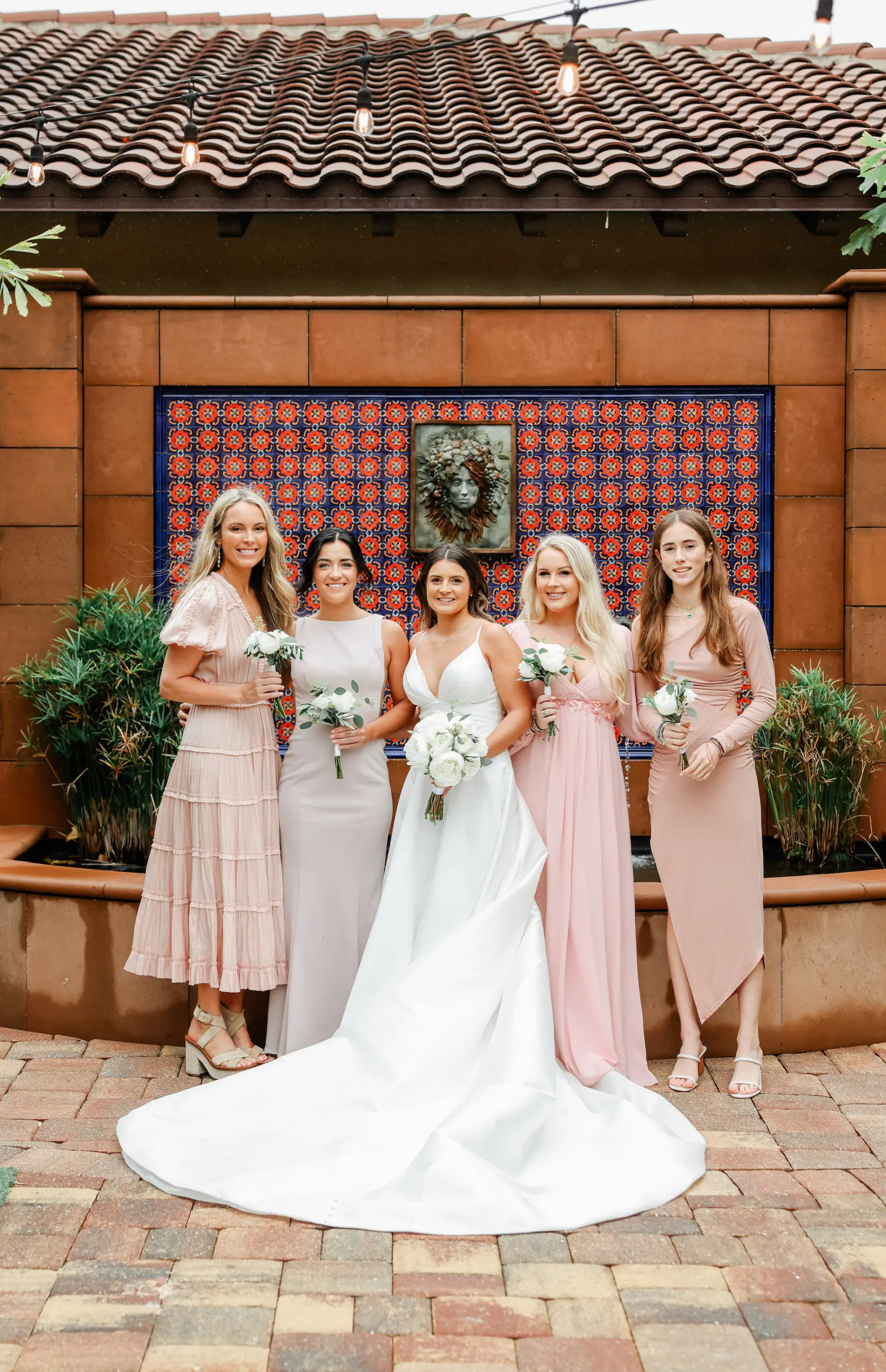 Neutral Mismatched Blush Bridesmaid Wedding Day Dress Ideas | Adore Bridal Hair and Makeup