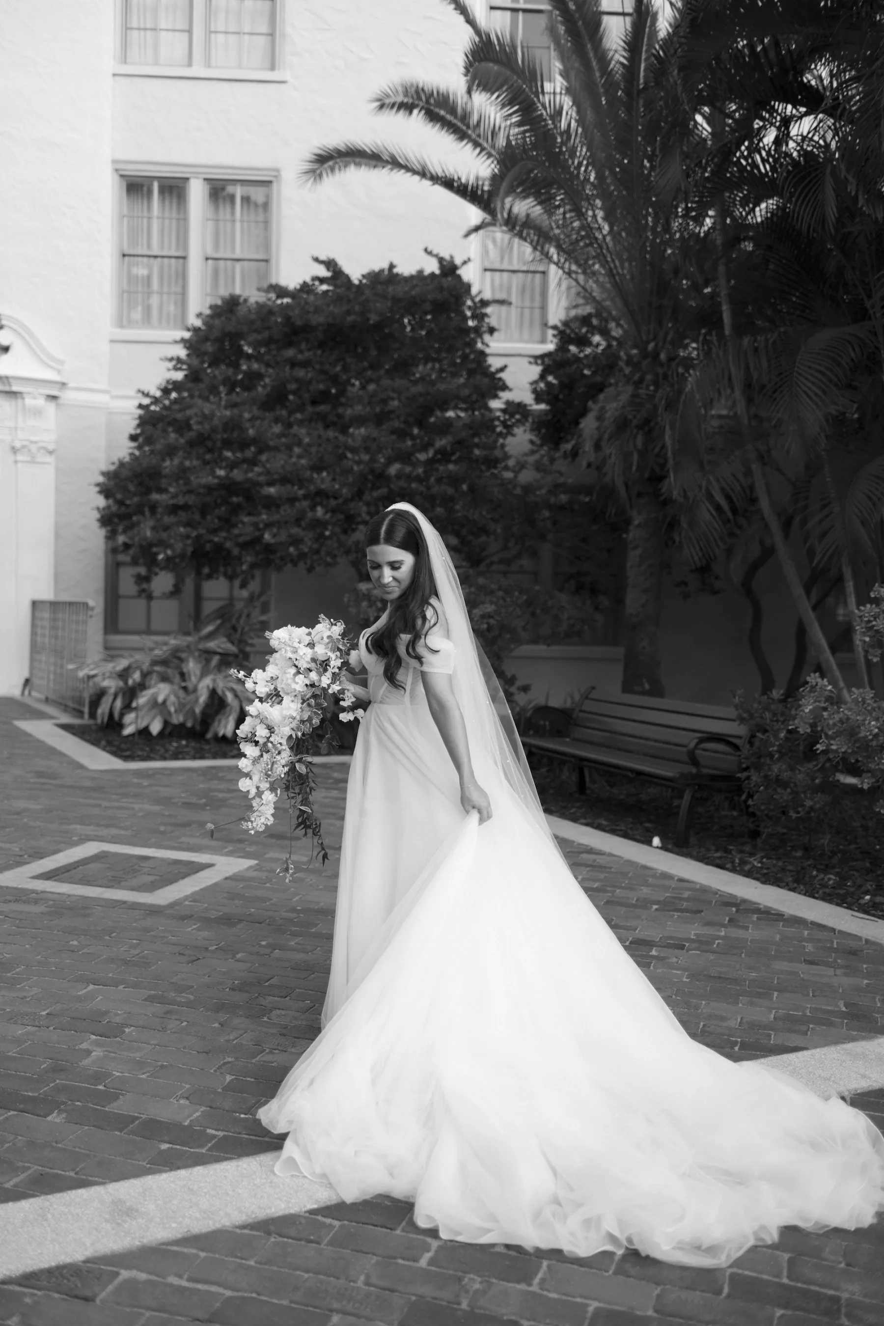Ivory Off The Shoulder Boned Bodice Chiffon A Line Martina Liana Wedding Dress Inspiration | St. Pete Photographer Dewitt for Love Photography | Planner Coastal Coordinating