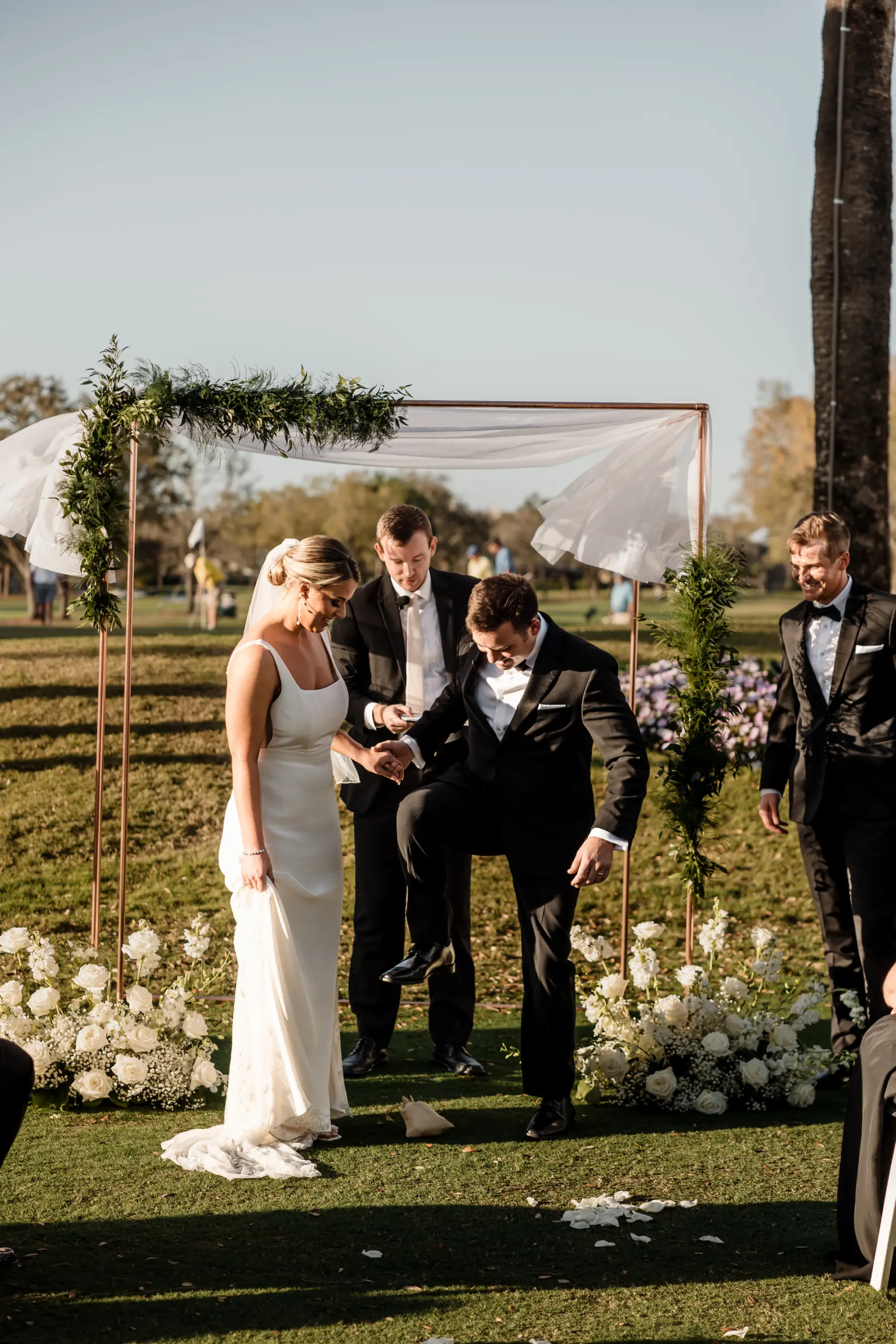 Timeless Black and White Jewish Smashing the Glass Wedding Ceremony Inspiration