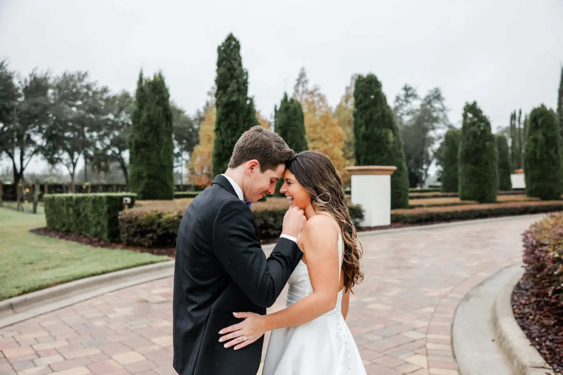 Bride and Groom Just Married Wedding Portrait | Tampa Bay Photographer Lifelong Photography Studio | Vineyard Event Venue Mision Lago Estate